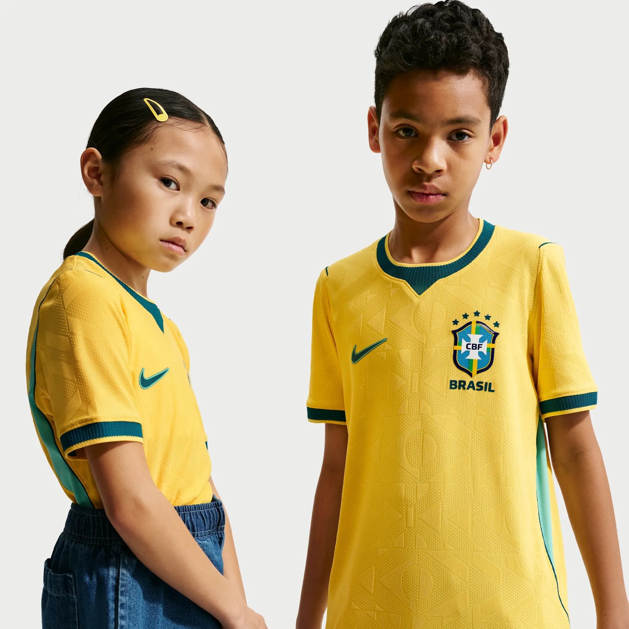 Brazil 2026/27 Match Home Older Kids' Nike Aero-FIT Football Authentic Jersey - Yellow - Polyester
