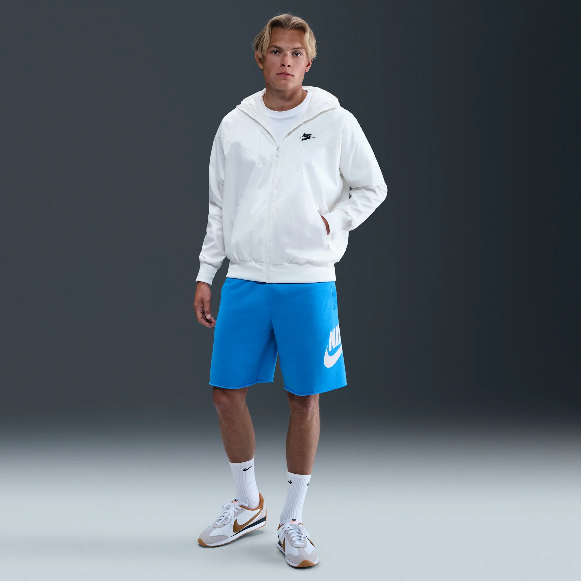 Nike Club Men's French Terry Alumni Shorts - Blue - Fleece