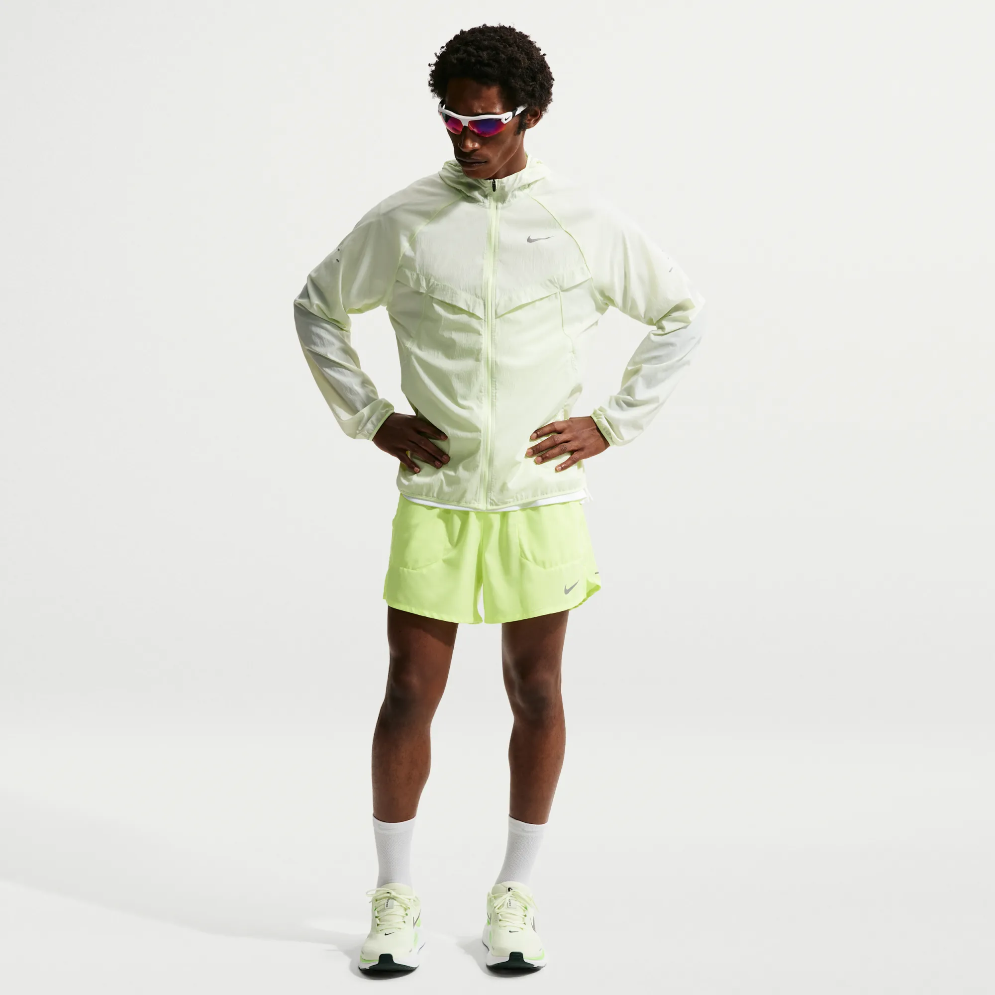 Nike Stride Dri-FIT Brief-Lined Running Shorts - Yellow