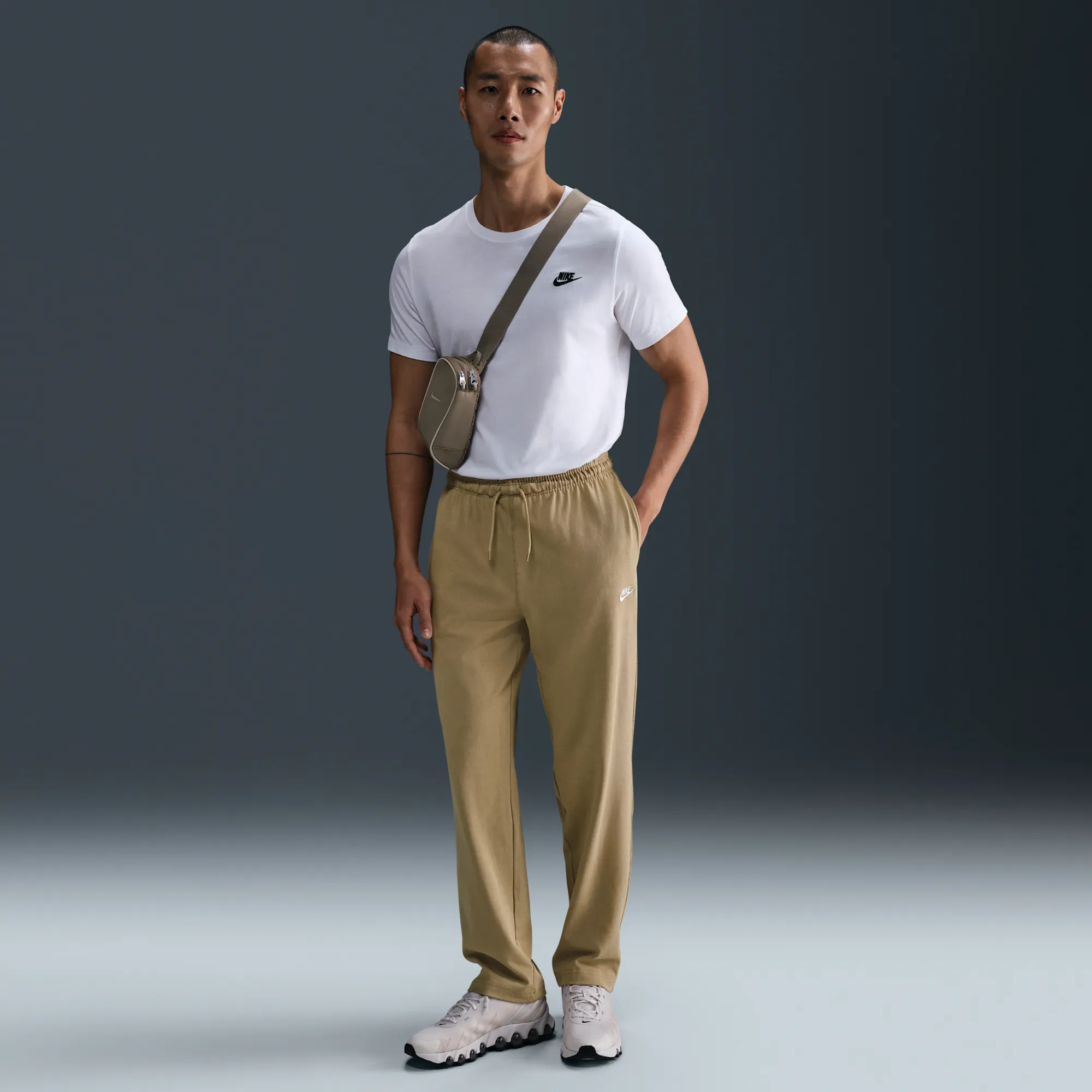 Nike Club Men's Knit Open-Hem Trousers - Brown