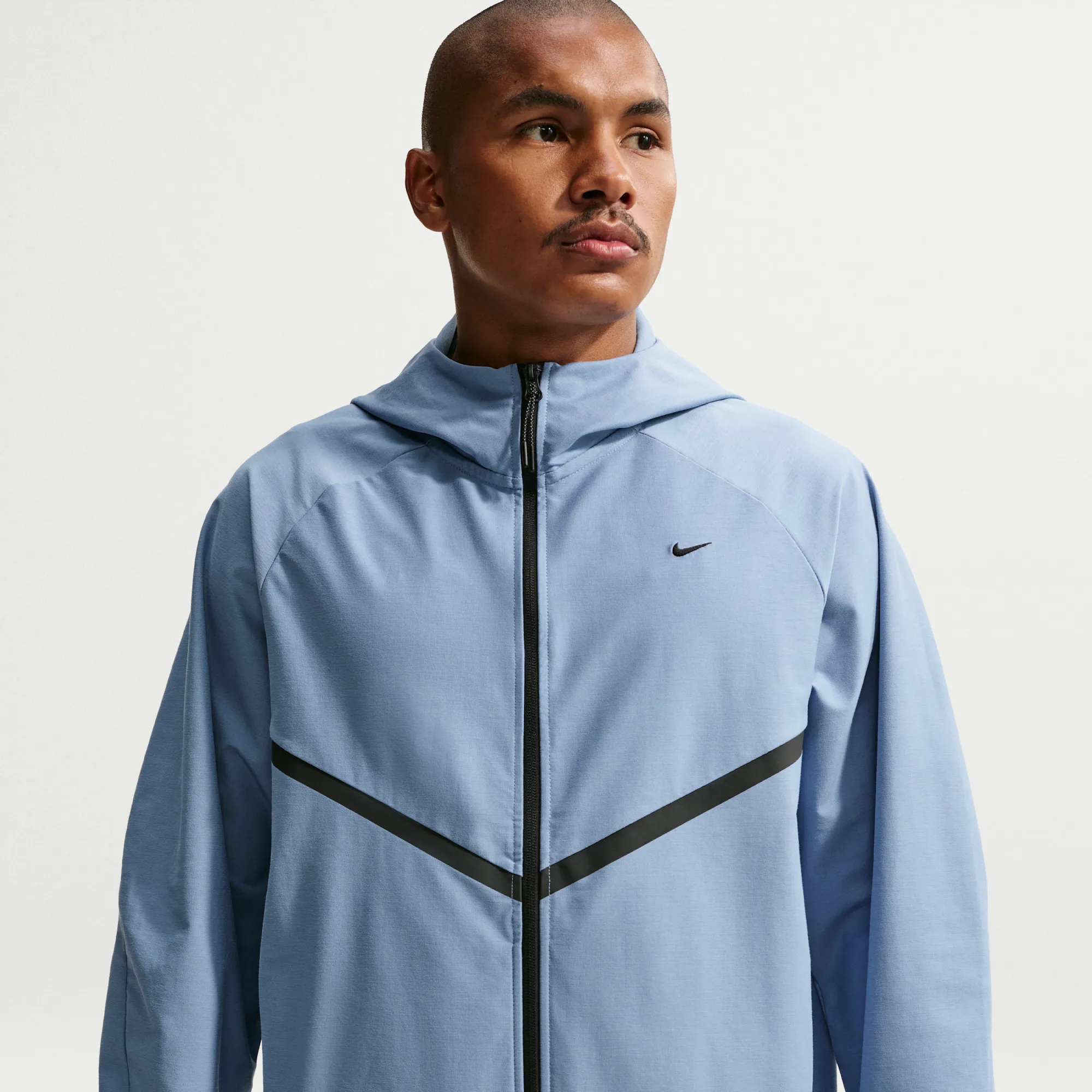 Nike Tech Men's Shori-Knit Full-Zip Windrunner Jacket - Blue