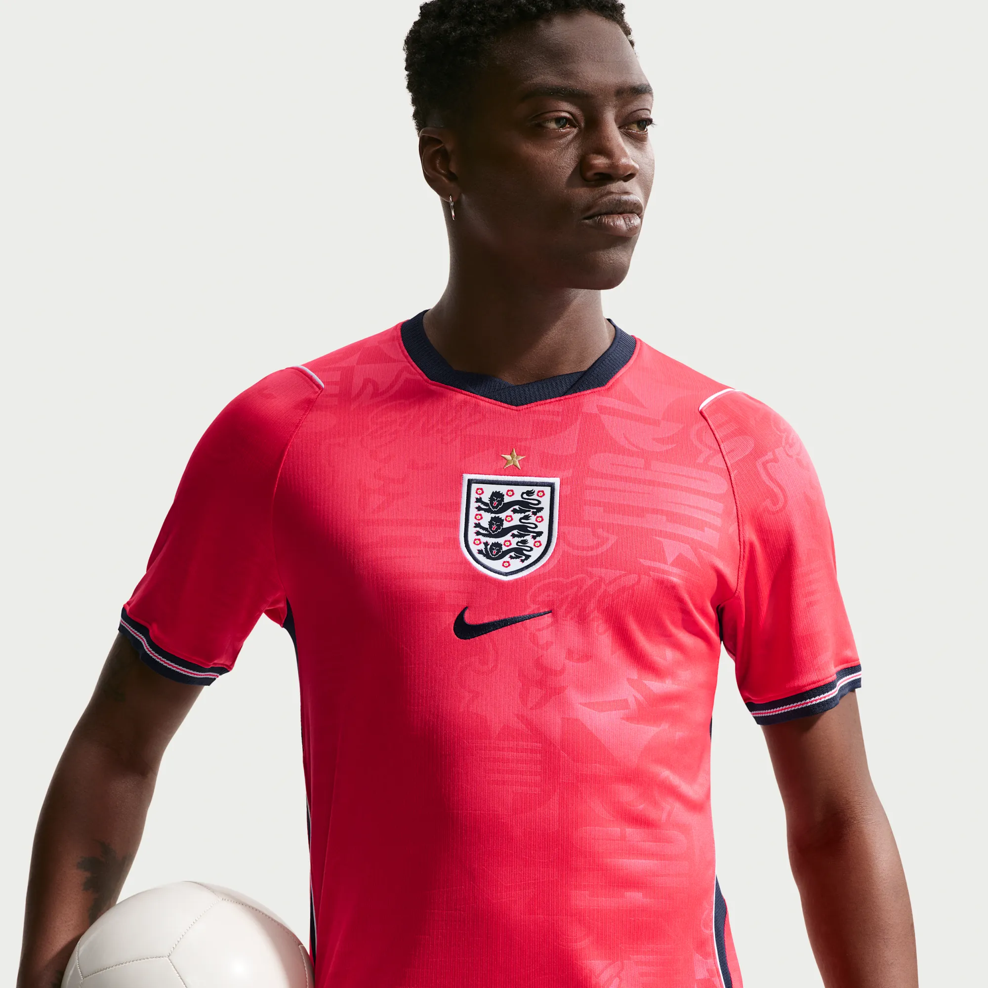 England 2026 Stadium Away Men's Nike Dri-FIT Football Replica Shirt - Red - Polyester