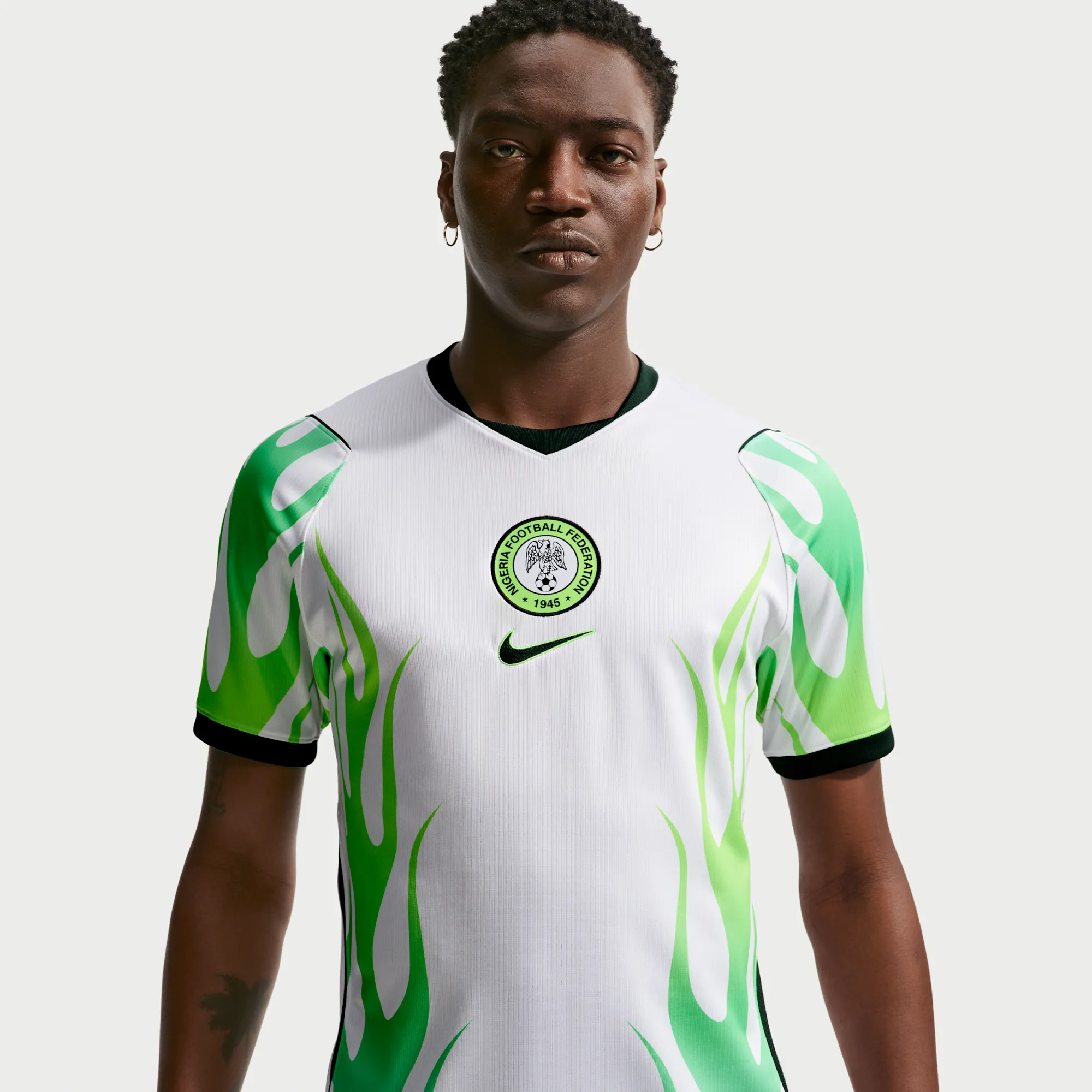 Nigeria 2026 Stadium Away Men's Nike Dri-FIT Football Replica Jersey - White - Polyester