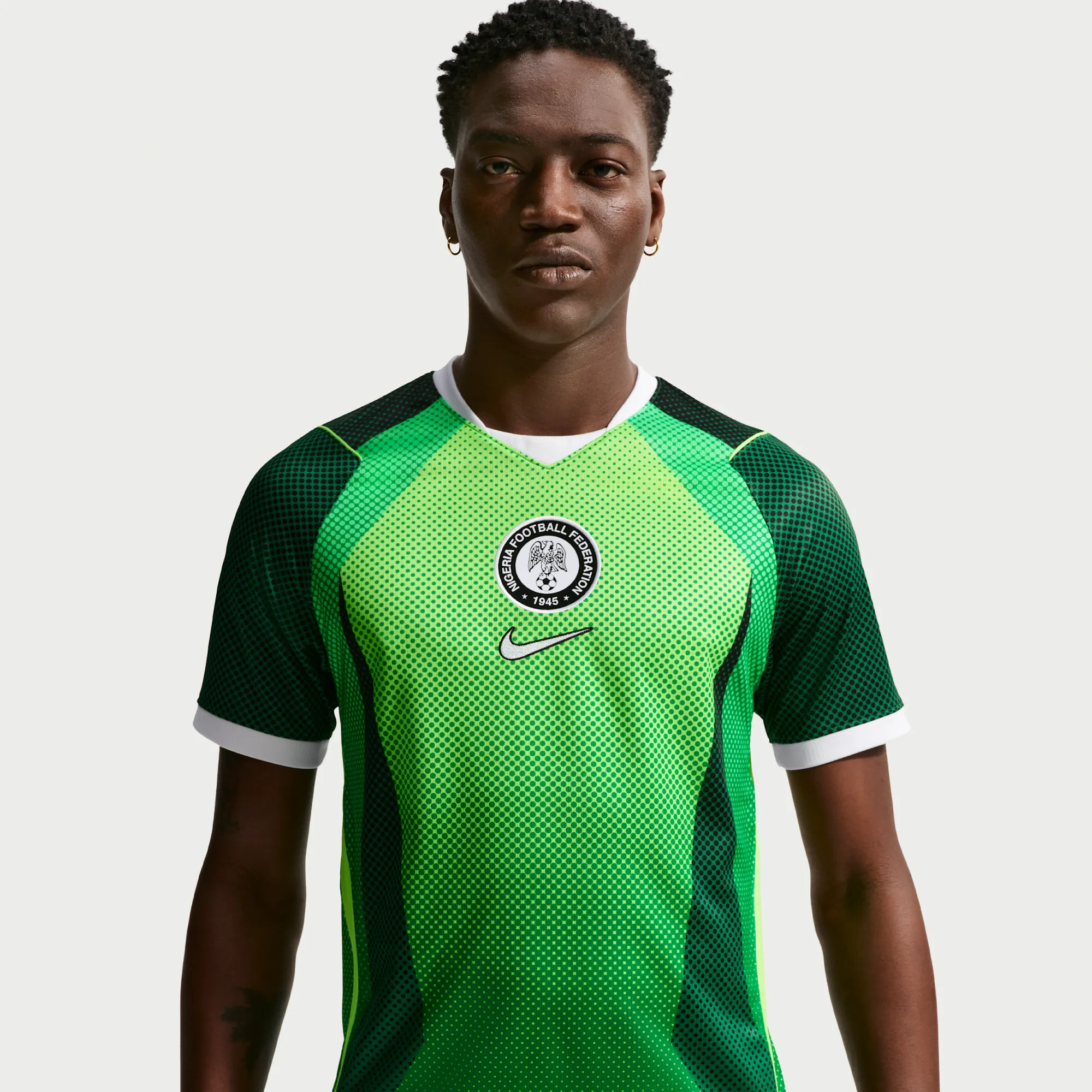 Nigeria 2026 Stadium Home Men's Nike Dri-FIT Football Short-Sleeve Jersey - Green - Polyester