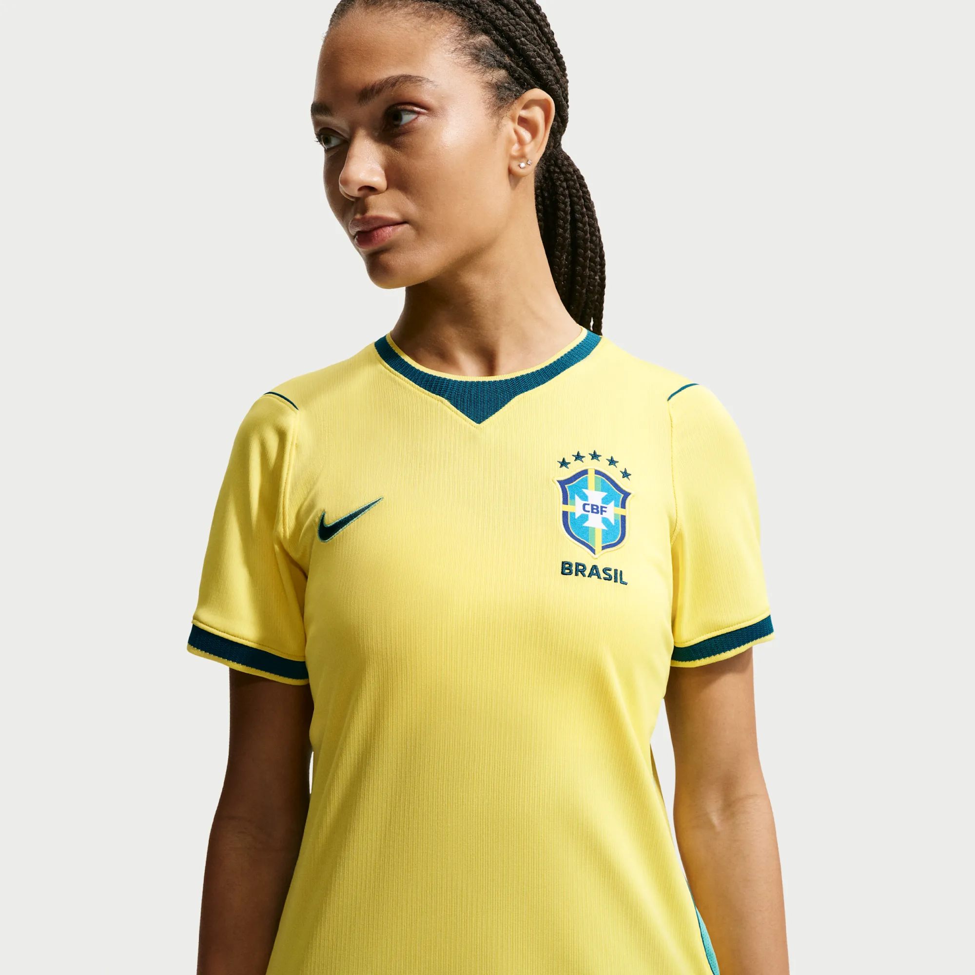 Brazil 2026 Stadium Home Women's Nike Dri-FIT Football Replica Shirt - Yellow - Polyester