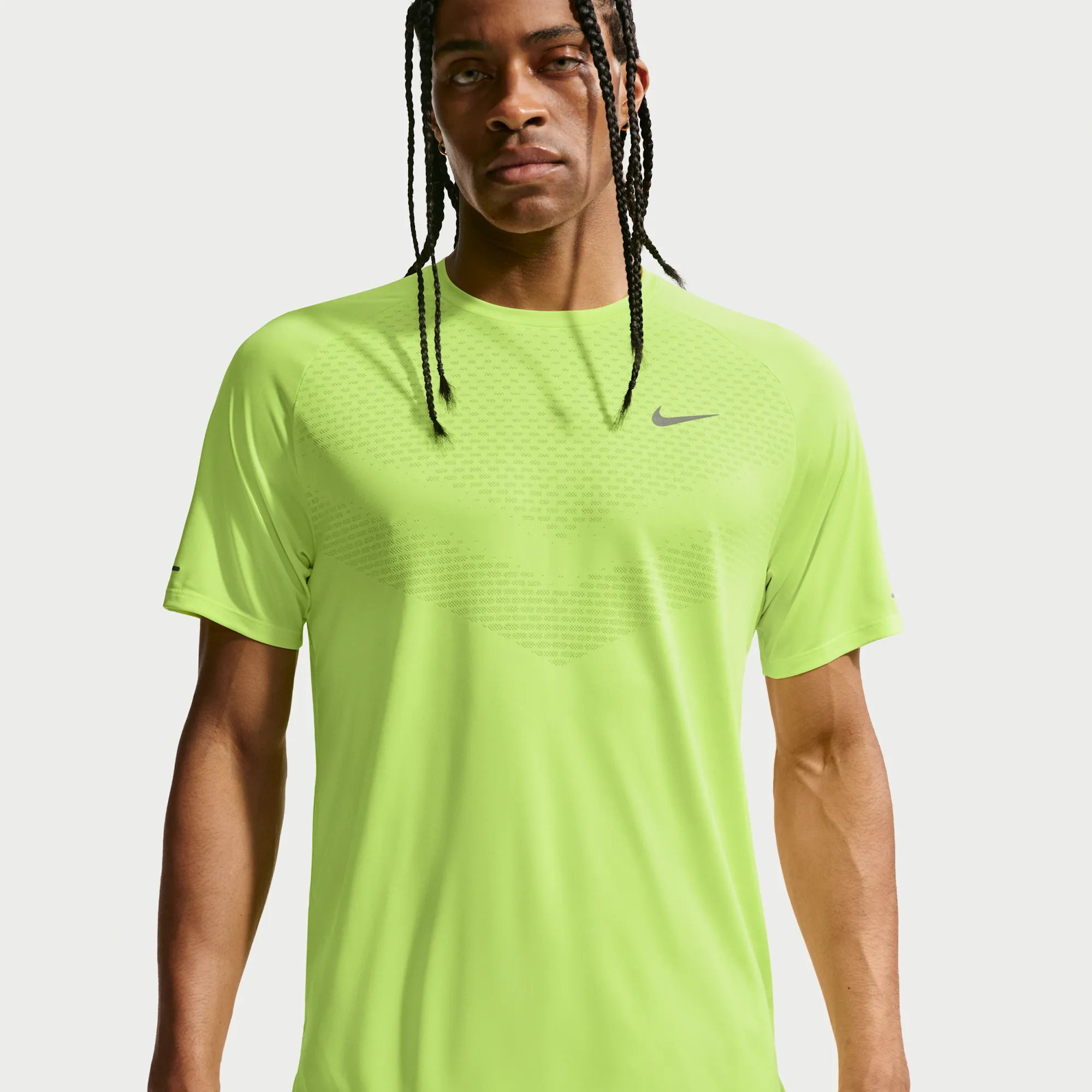 Nike Stride Men's Dri-FIT ADV Short-Sleeve Running Top - Yellow - Polyester