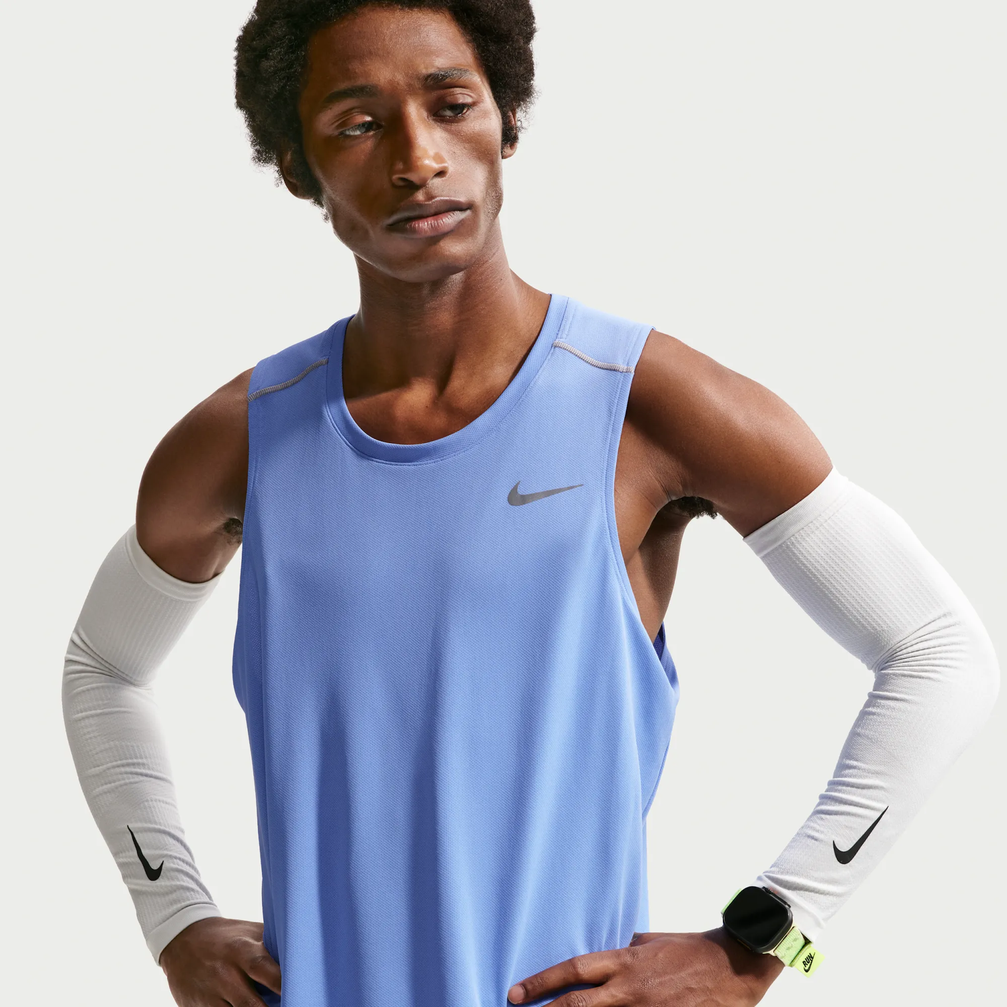 Nike Miler Men's Dri-FIT Running Tank Top - Blue - Polyester