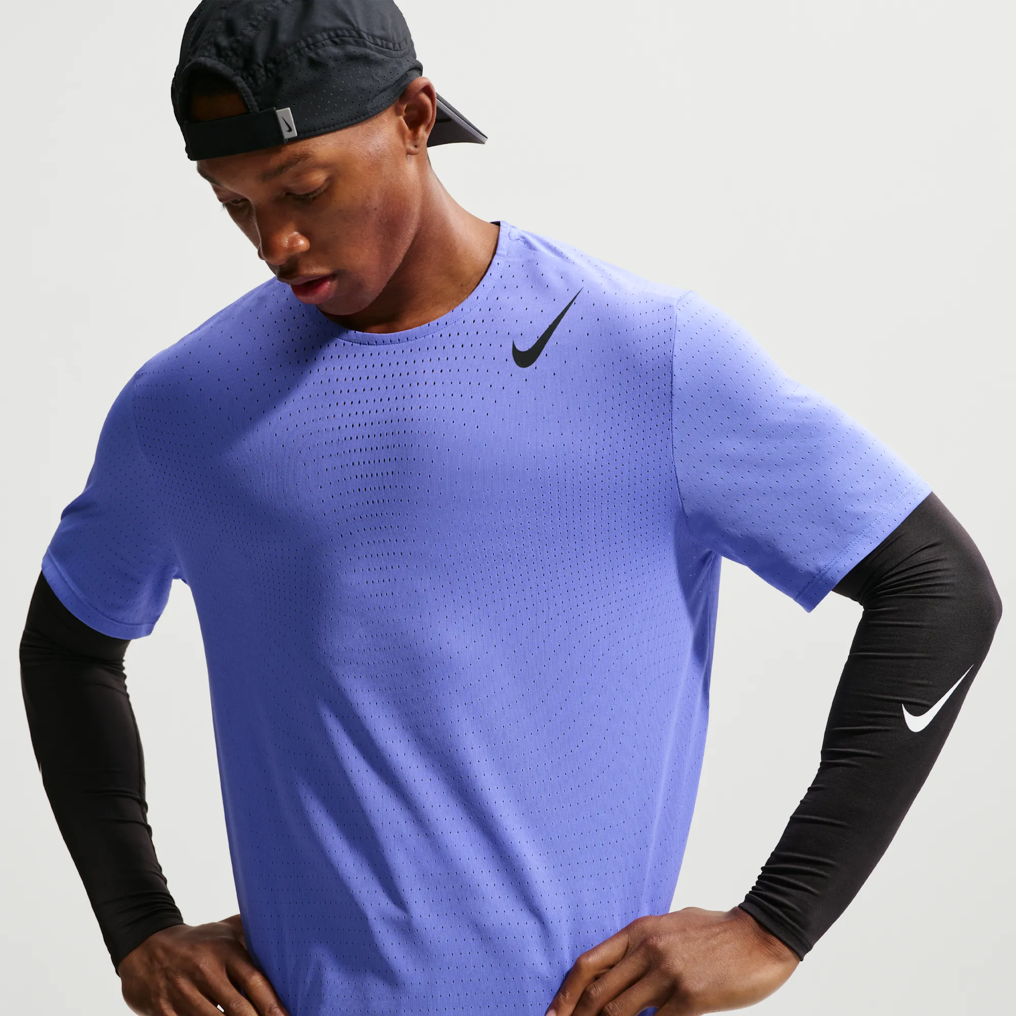 Nike AeroSwift Men's Dri-FIT ADV Short-Sleeve Running Top - Blue - Polyester