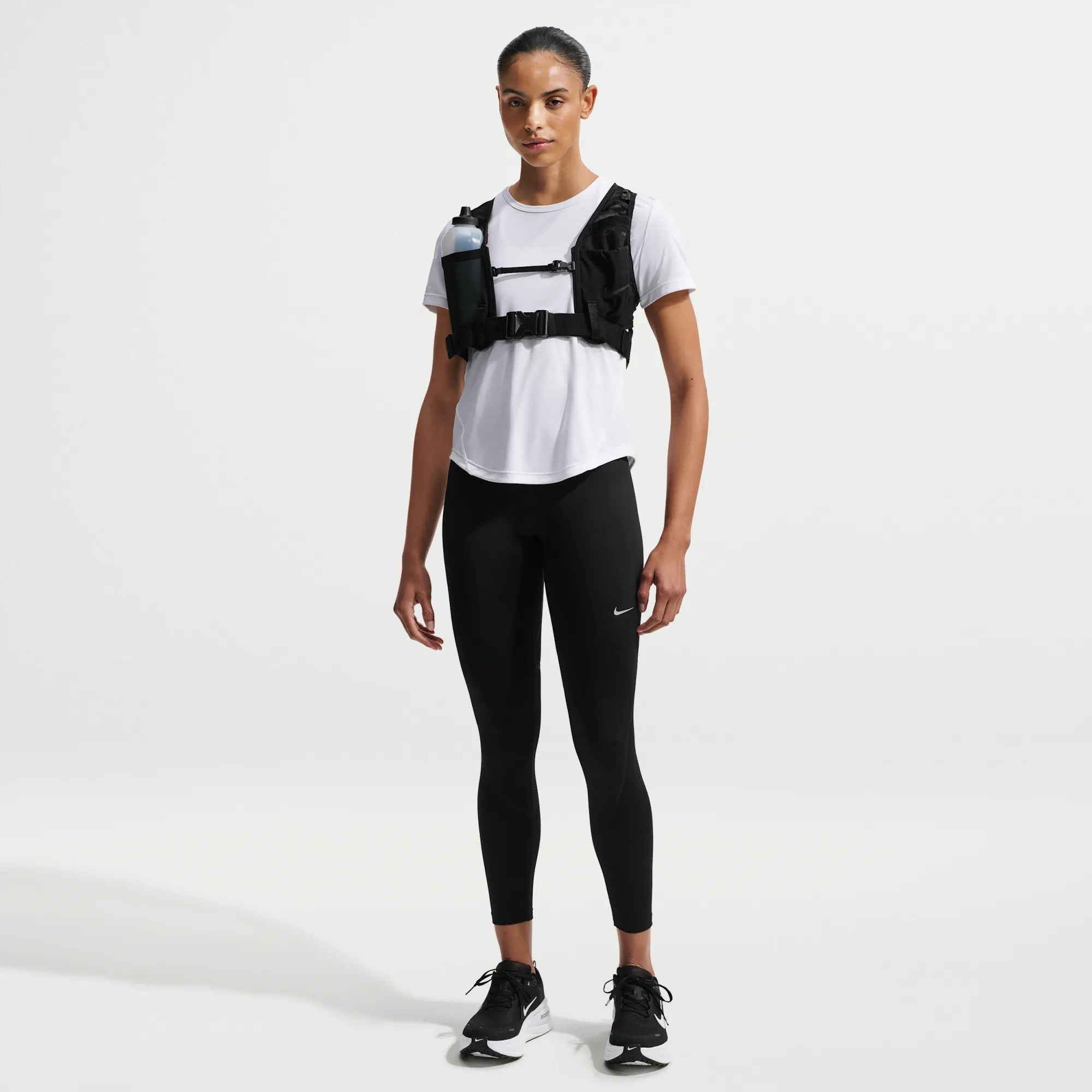 Nike Tempo Women's High-Waisted 7/8 Running Leggings - Black - Polyester/Elastane