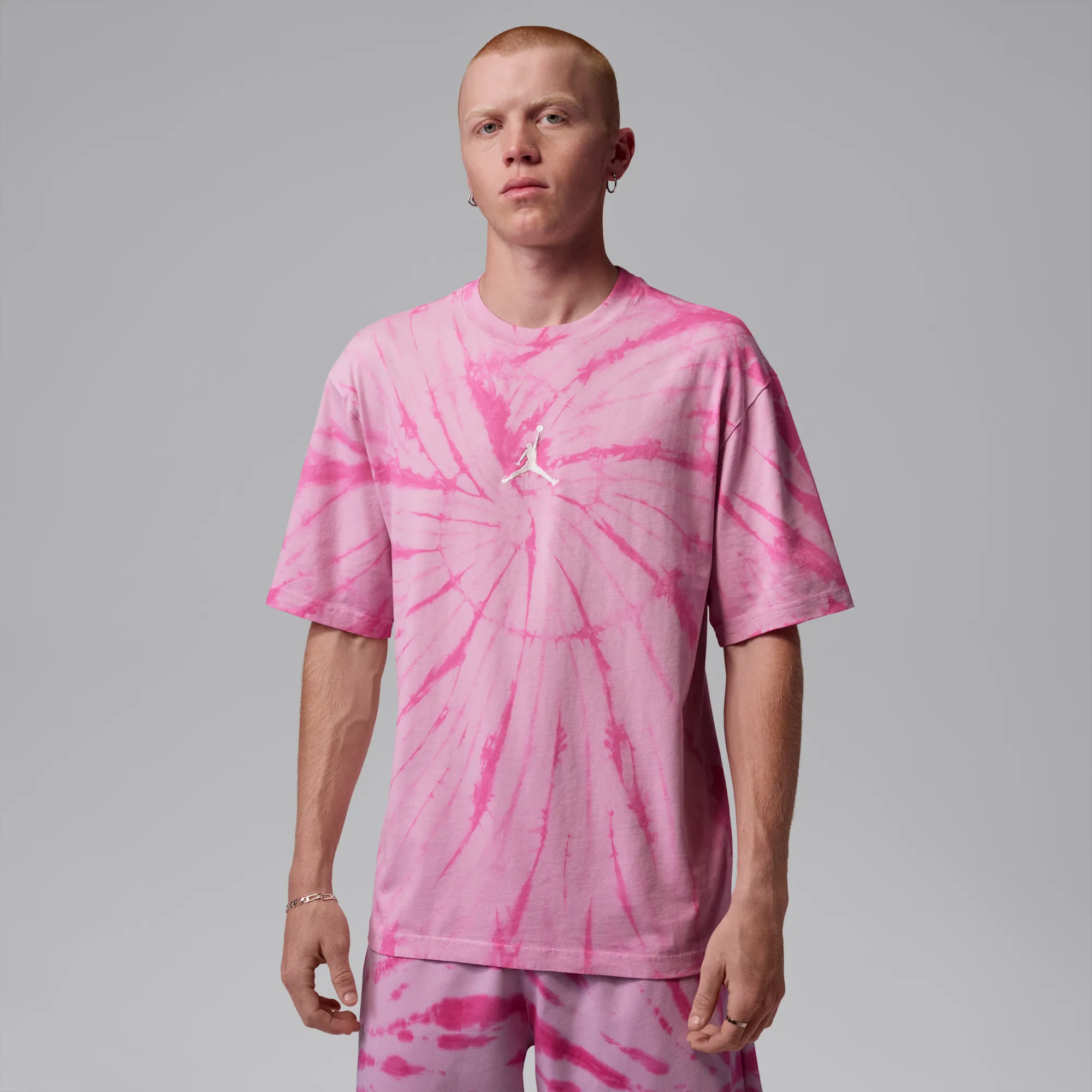Nike Jordan Brooklyn Men's Tie-Dye Festival T-Shirt - Pink - Cotton