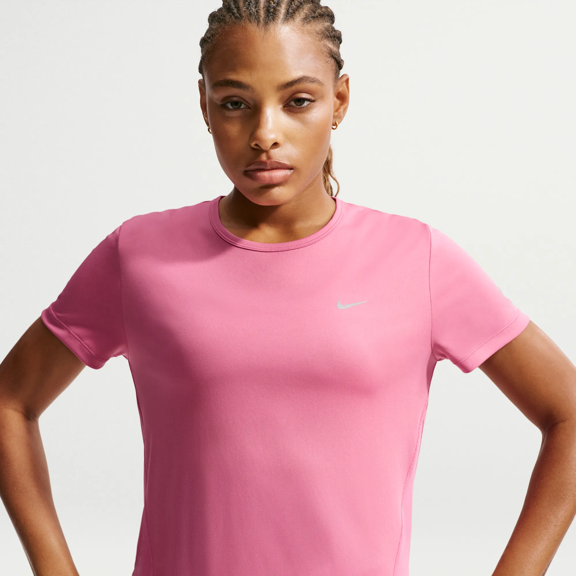 Nike Tempo Women's Dri-FIT Short-Sleeve Running Top - Pink - Polyester