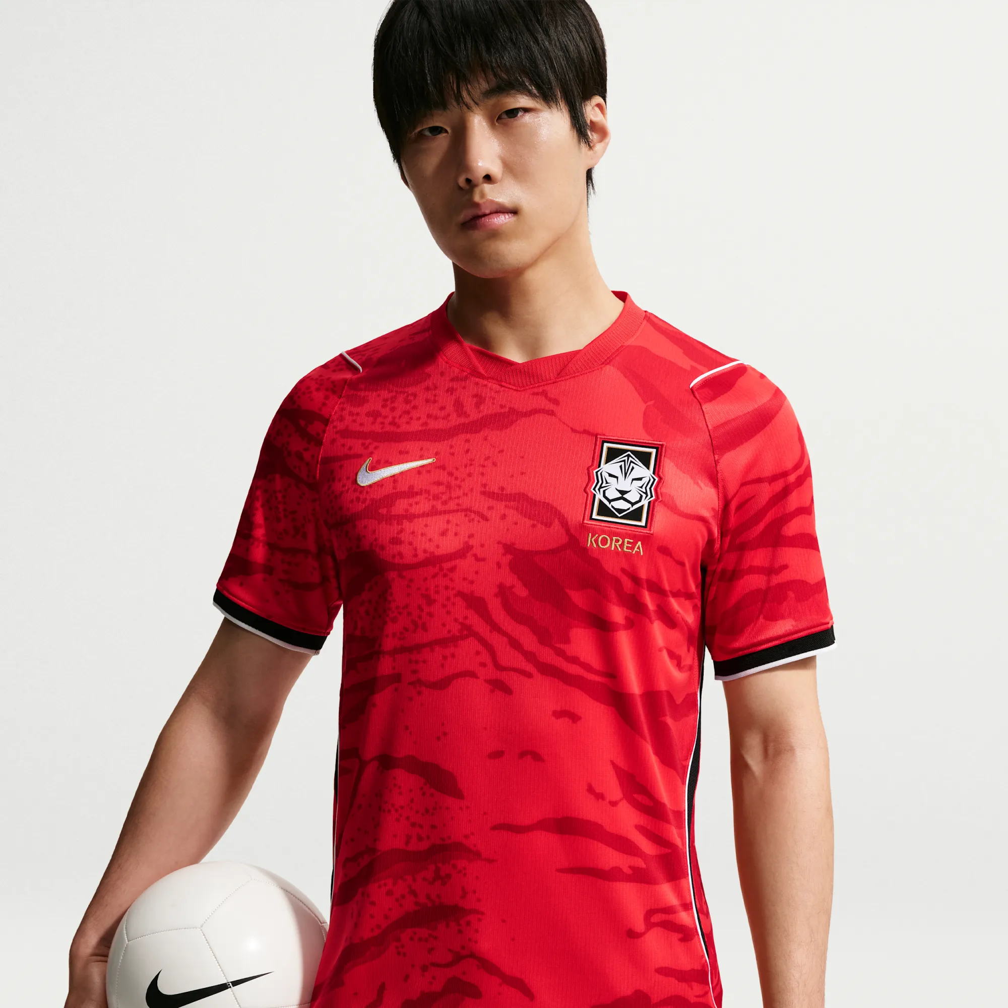 Korea 2026 Stadium Home Men's Nike Dri-FIT Football Replica Jersey - Red - Polyester