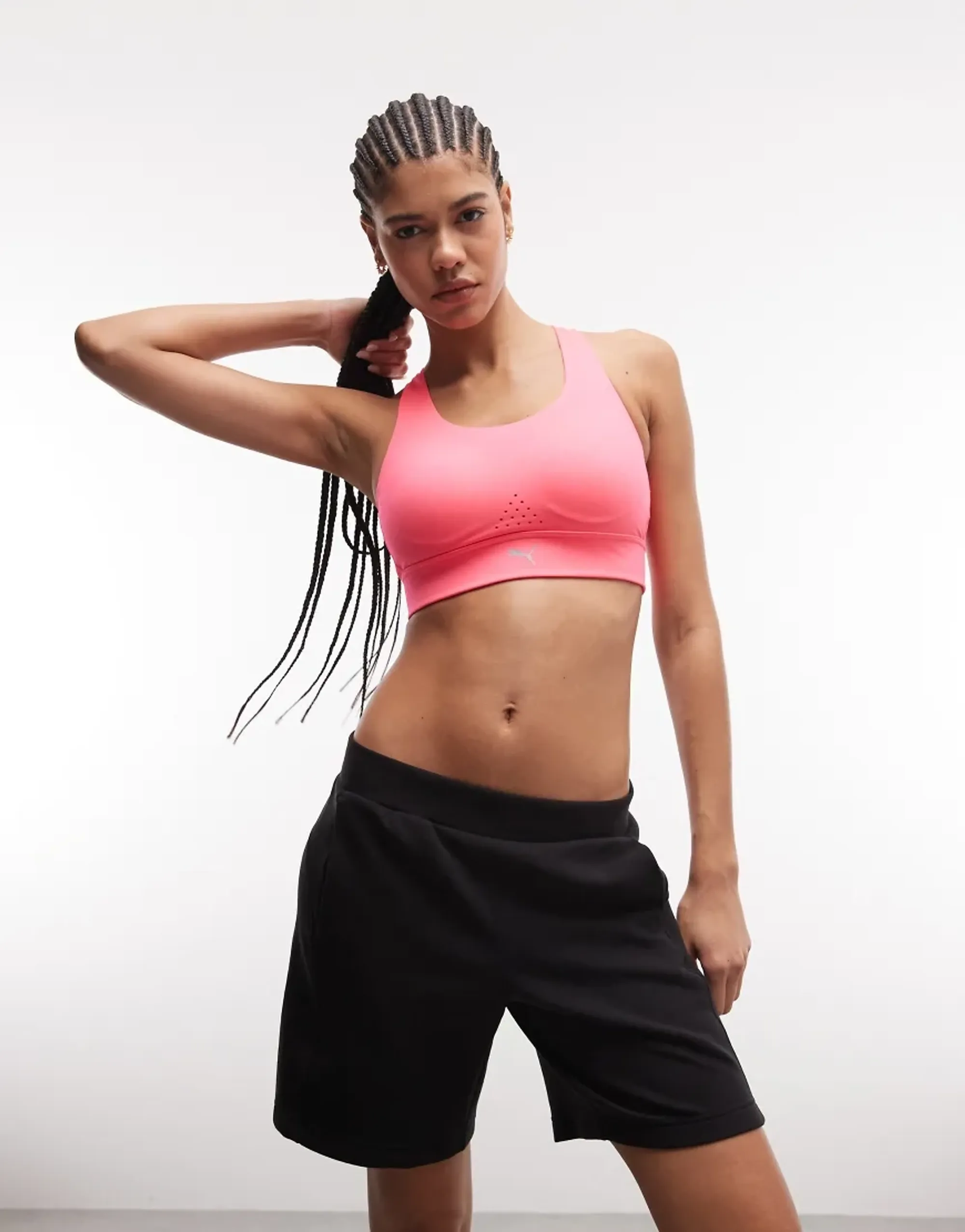 PUMA PWRbreathe RUN Bra in Pink | Size Medium