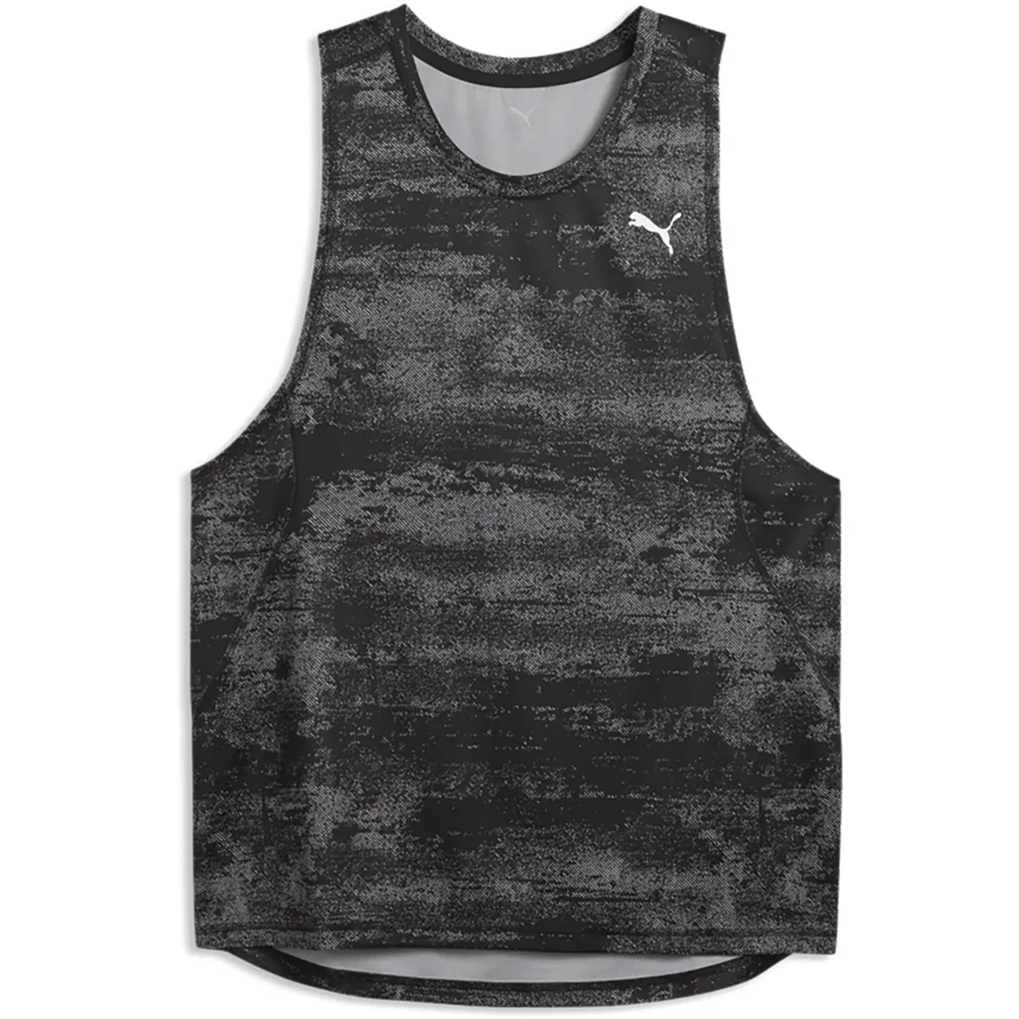 PUMA Run Velocity Printed Tank Top Men in Black | Size Large