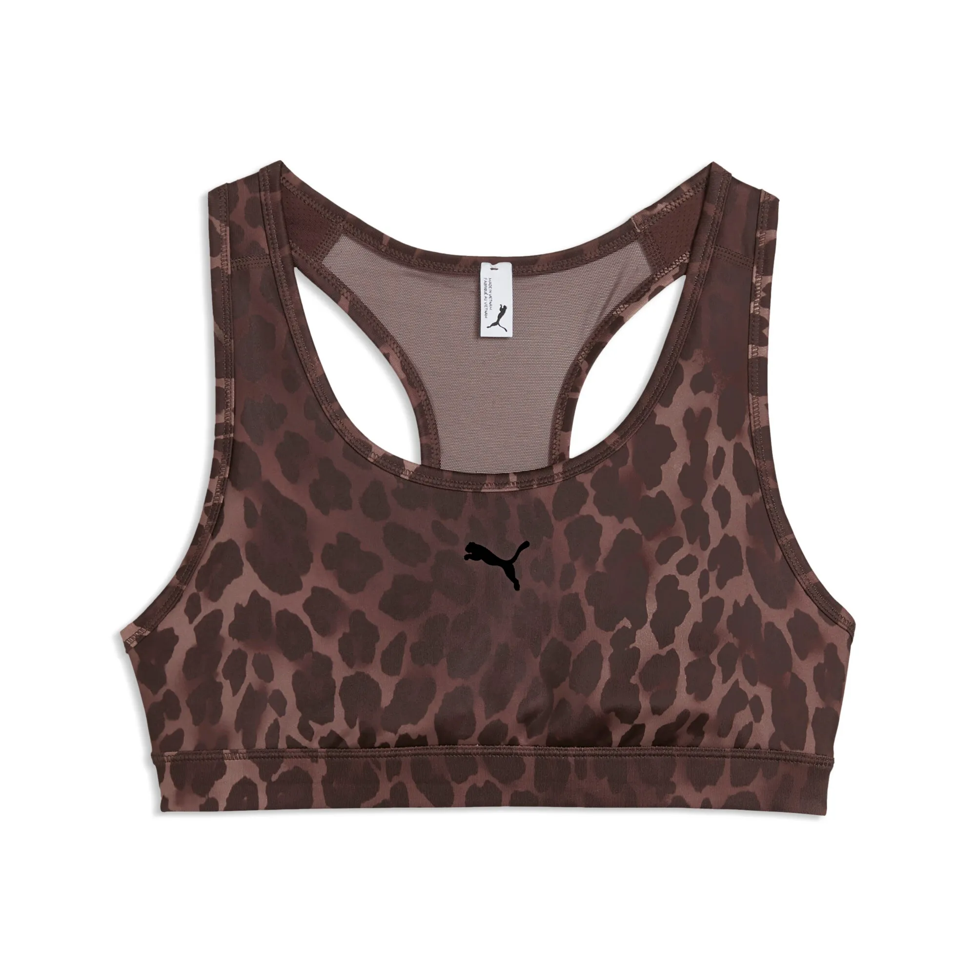 PUMA 4KEEPS Medium Support Sports Bra Women in Brown | Size Large