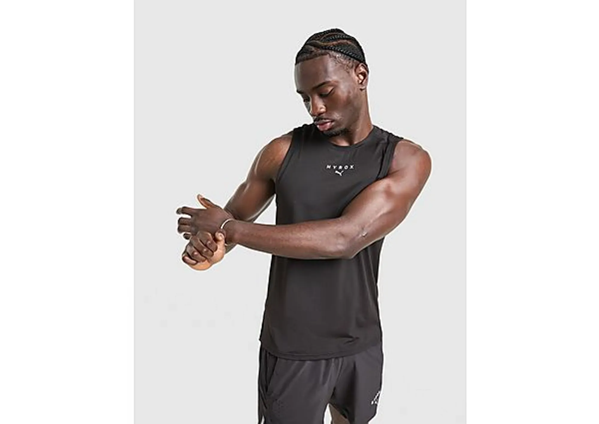 PUMA x HYROX DRYELITE Training Tank Top Men in Black | Size Large