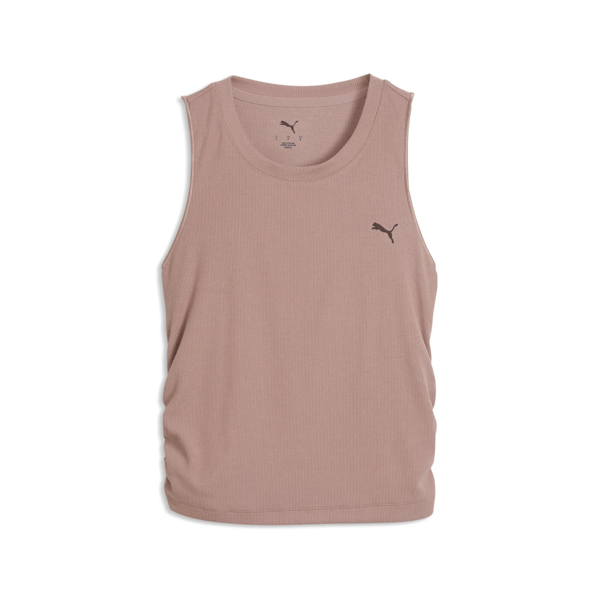 PUMA CLOUDSPUN Ribbed Tank Top Women in Beige | Size Large