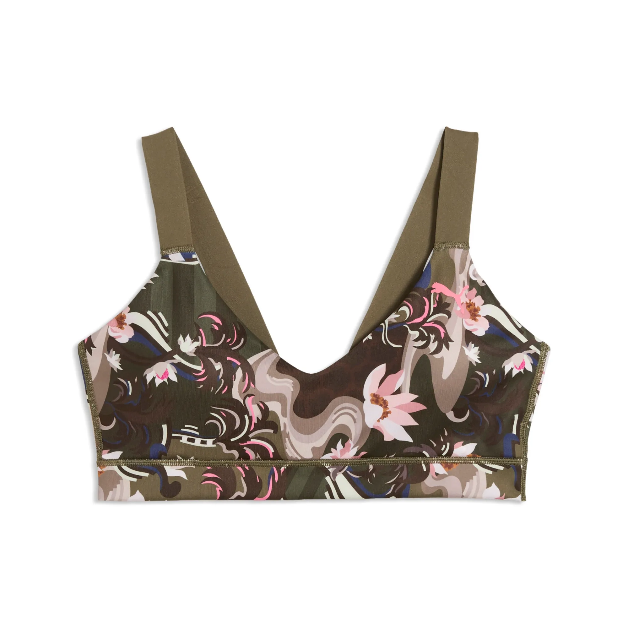 PUMA League Sports Bra Women in Green | Size Large