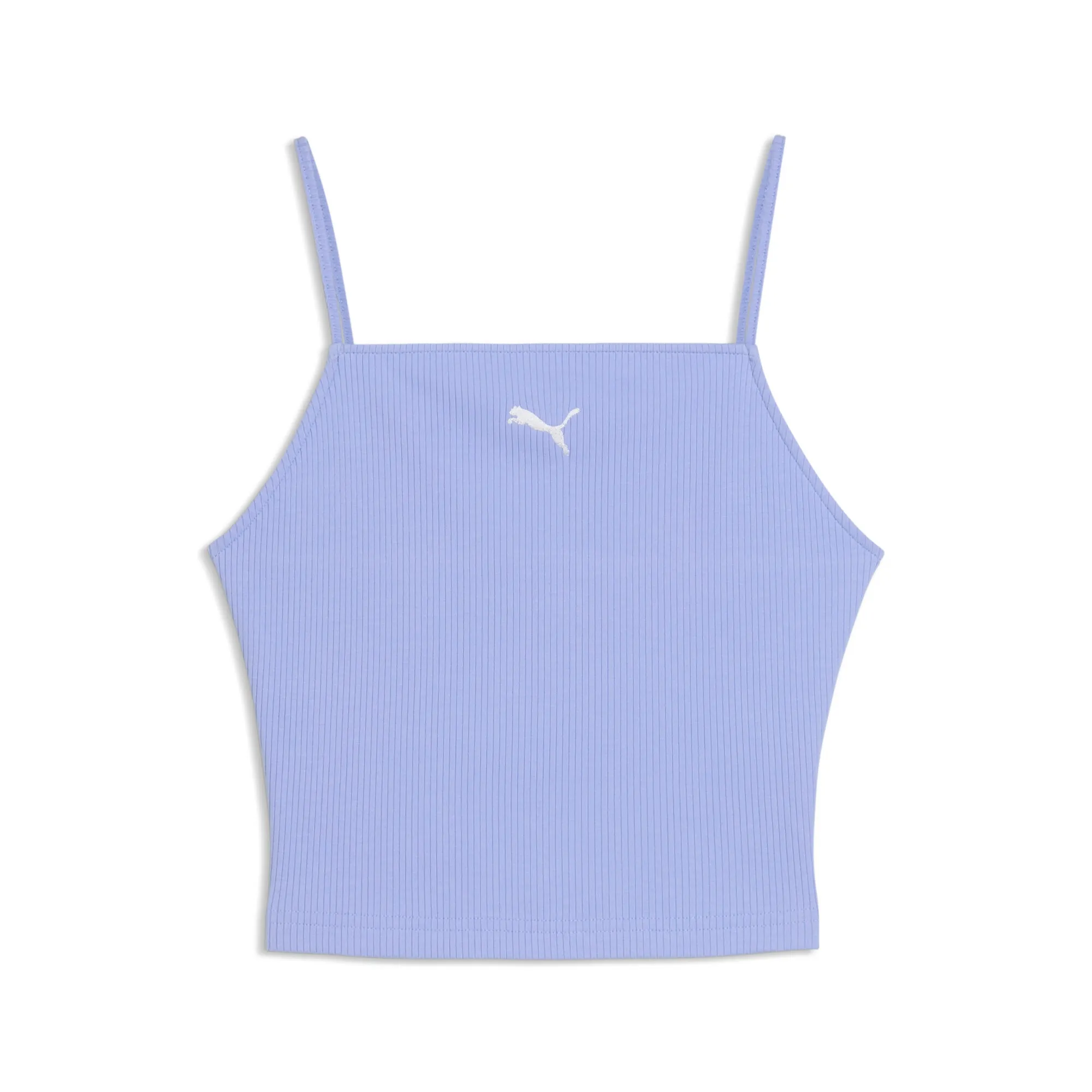 PUMA WARDROBE Essentials Ribbed Tank Top Women in Purple | Size Large