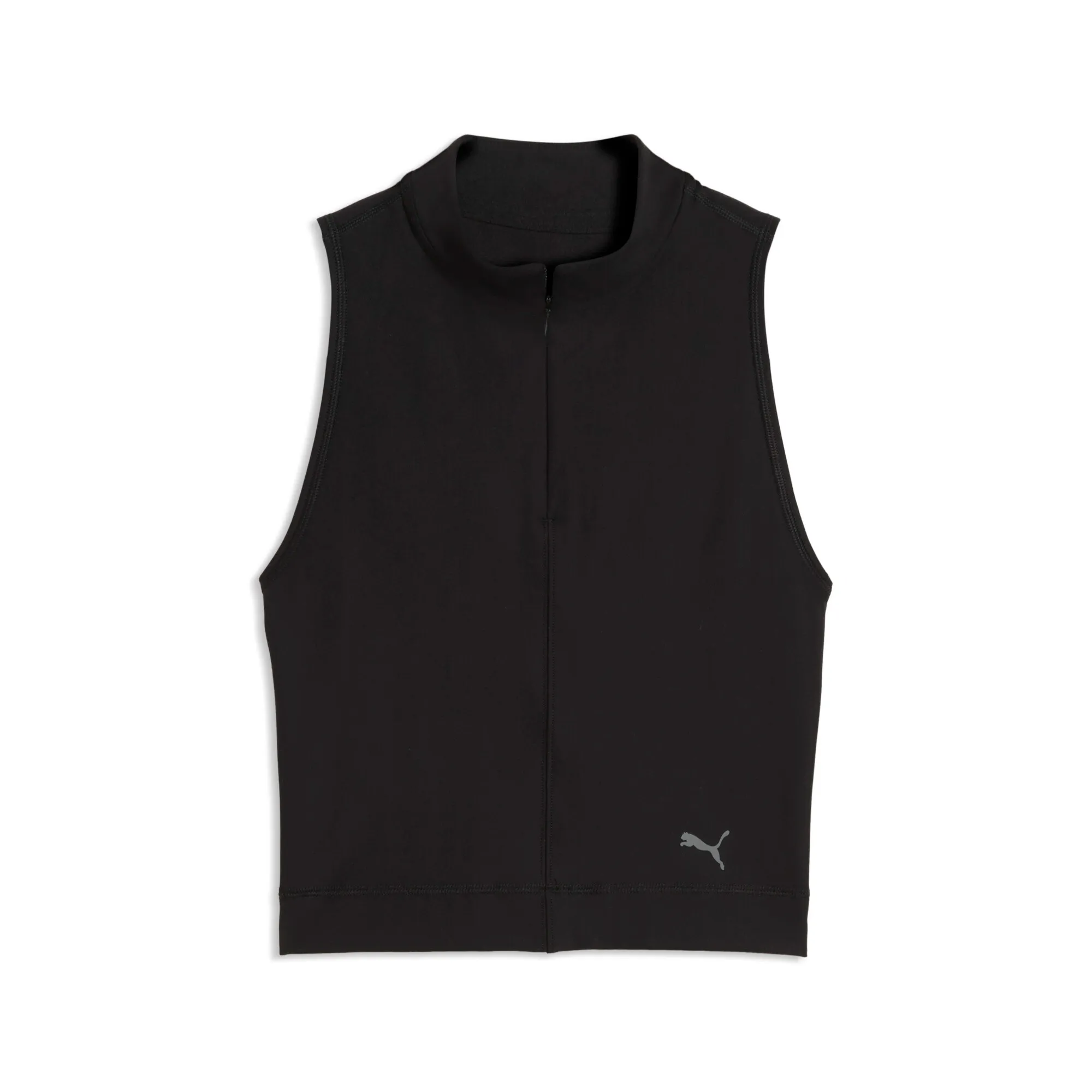 PUMA CLOUDSPUN Quarter-Zip Tank Top Women in Black | Size Large