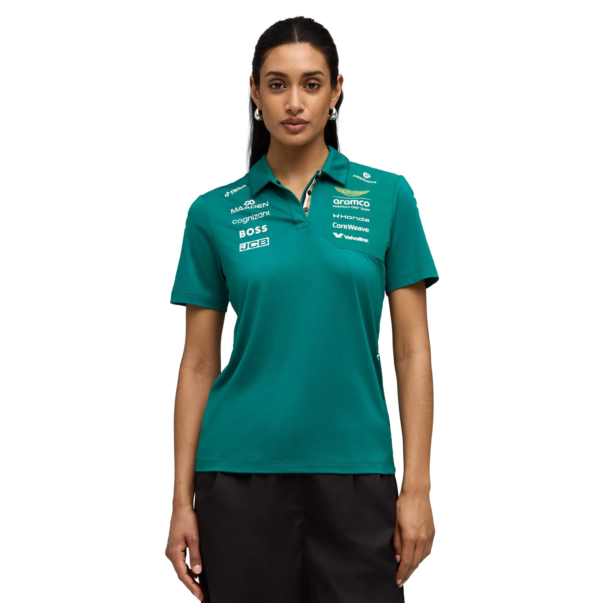 PUMA x ASTON MARTIN ARAMCO F1Â® TEAM Replica Polo Women in Green | Size Large
