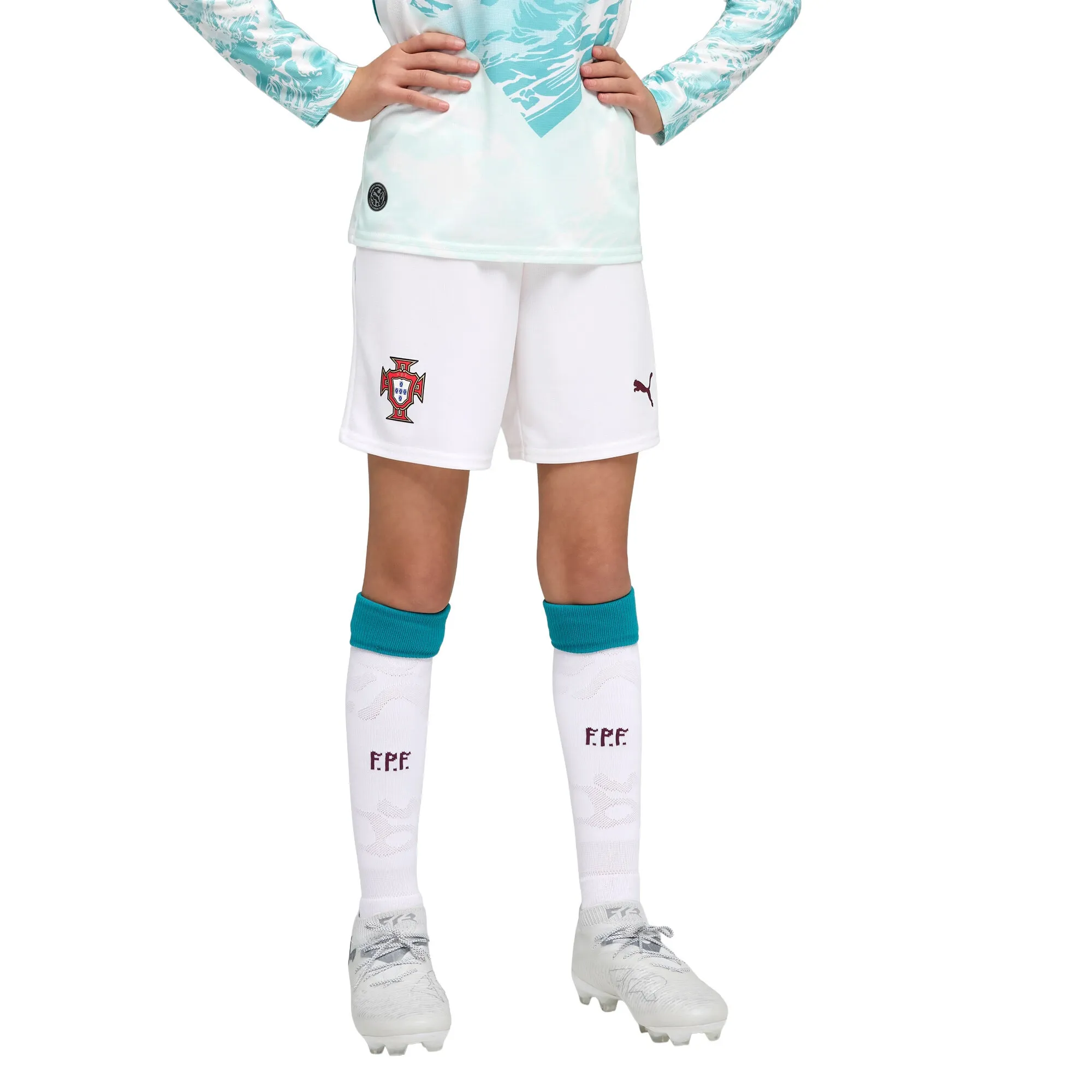 PUMA Portugal Shorts Youth in White | Size 11-12 Youth