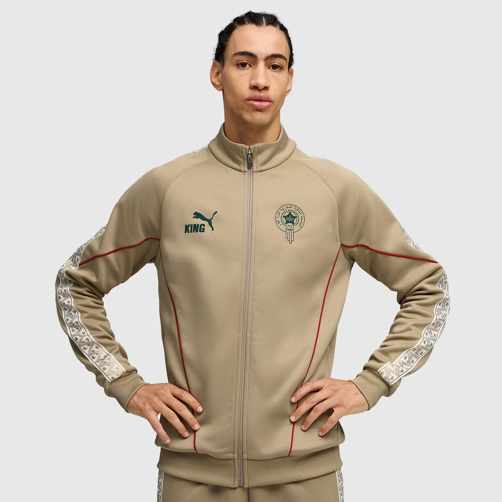 PUMA Morocco KING Anthem Track Jacket Men in Beige | Size 3XL