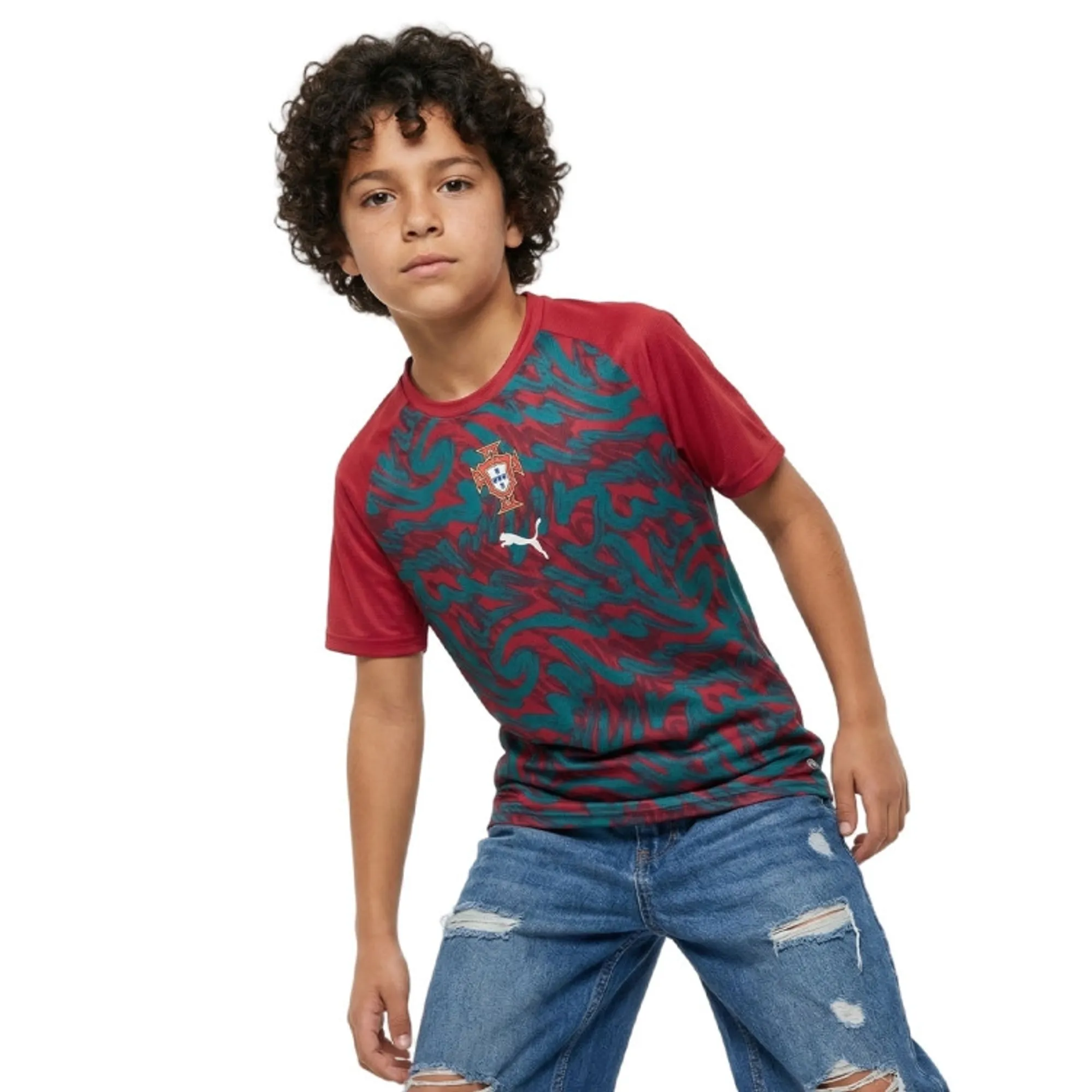 PUMA Portugal Warmup Jersey Youth in Red | Size 11-12 Youth