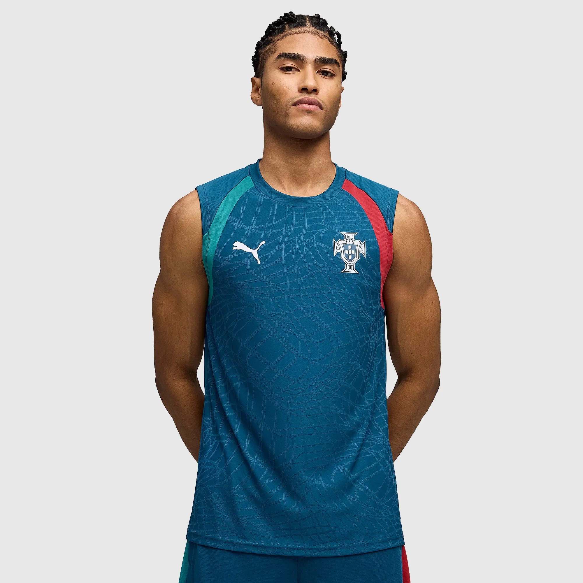 PUMA Portugal Slim Training Jersey Men in Blue | Size 3XL