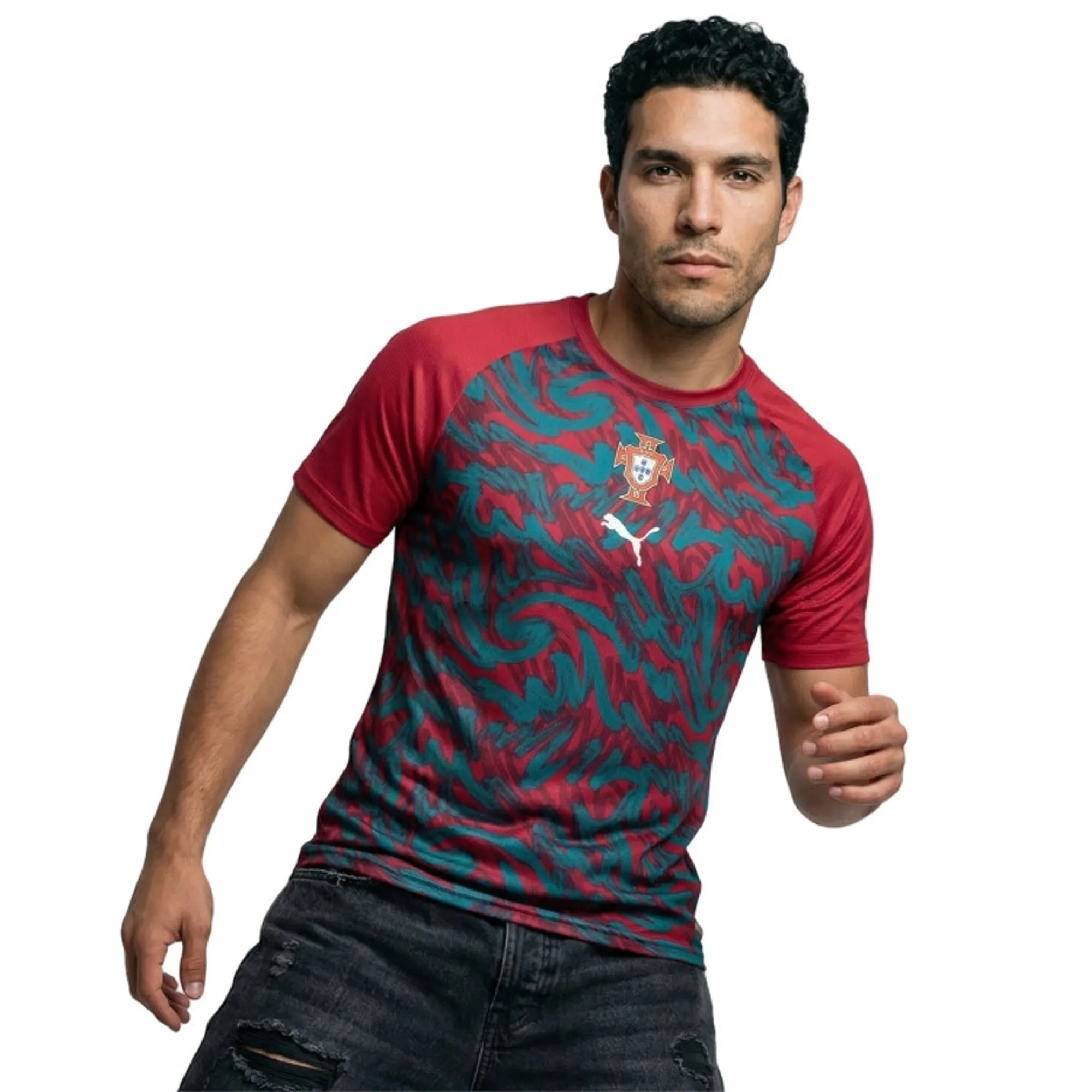 PUMA Portugal Warmup Jersey Men in Red | Size 3XL