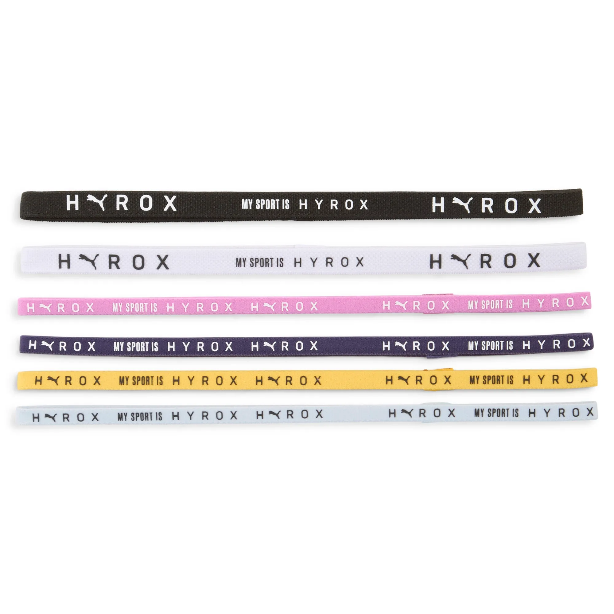 PUMA x HYROX Hairbands (6-Pack) in Black