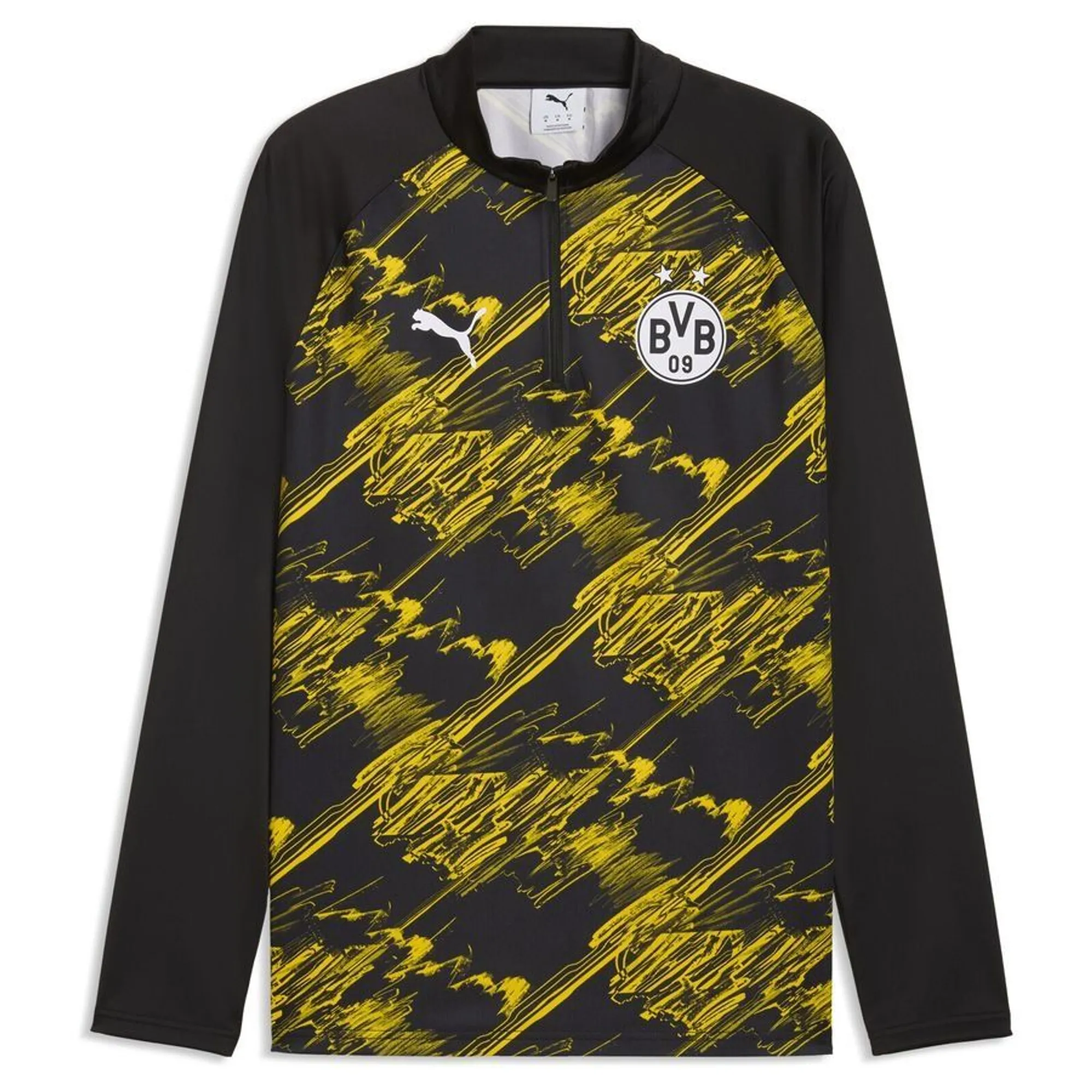 PUMA Borussia Dortmund Warmup Quarter-Zip Top Men in Black | Size 3XL