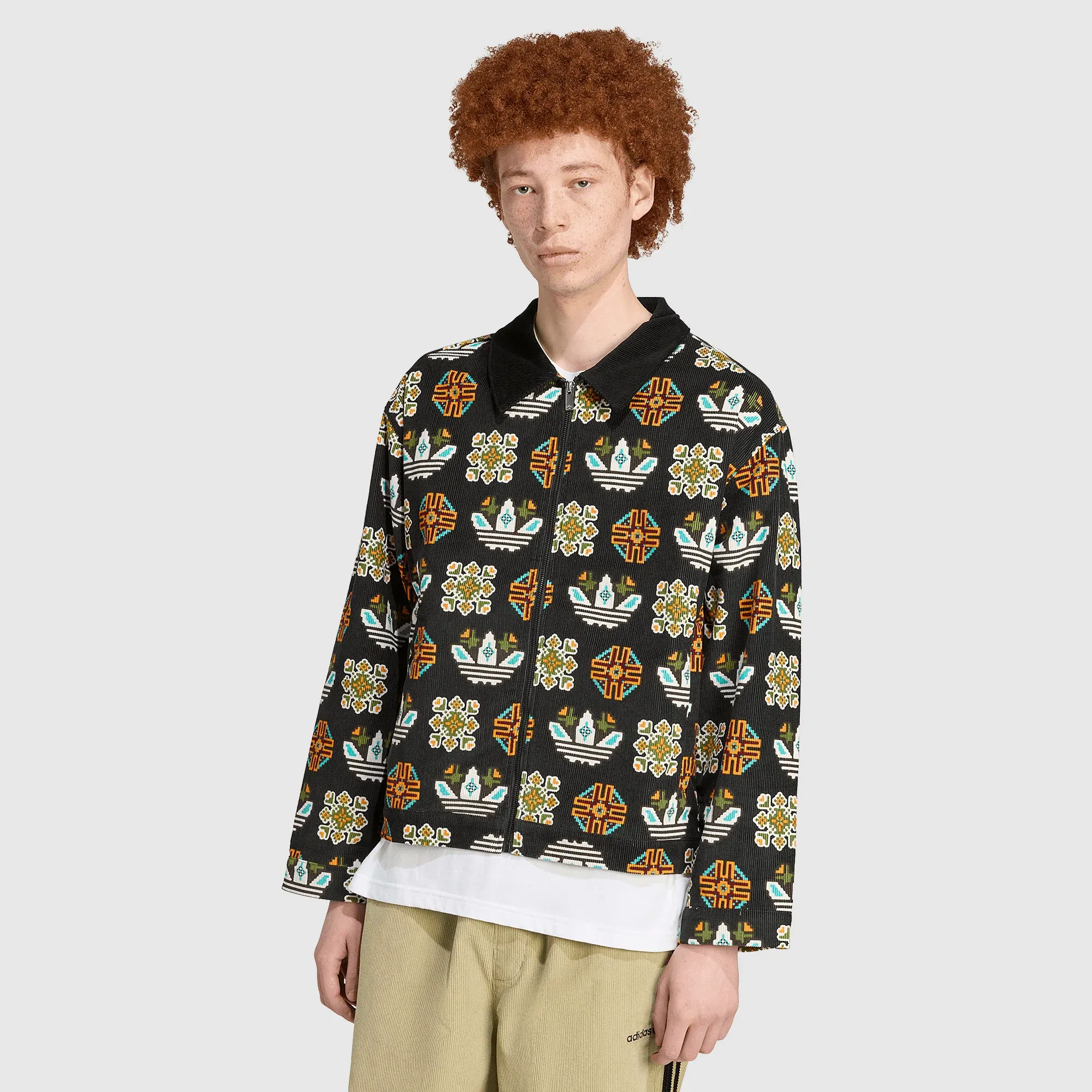 adidas Originals Monogram Allover Print Loose Coach Jacket