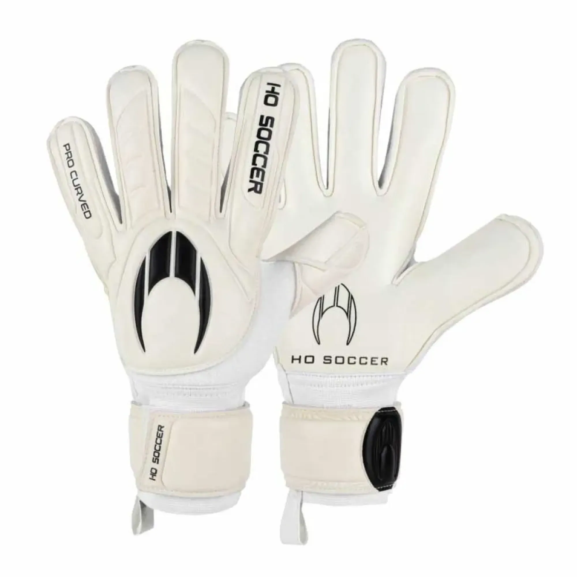 HO Kids Pro Curved Roll GK Gloves White Black