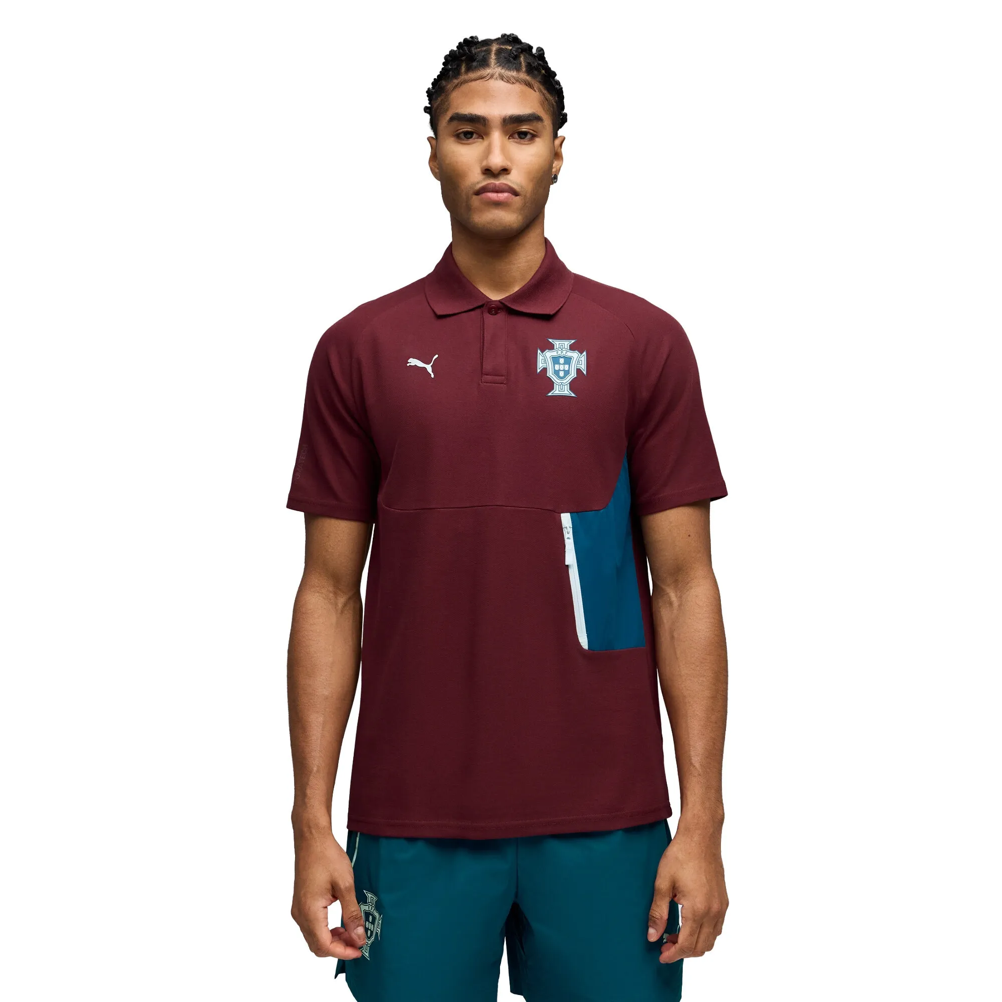 Portugal PUMATECH Polo - Dark Red