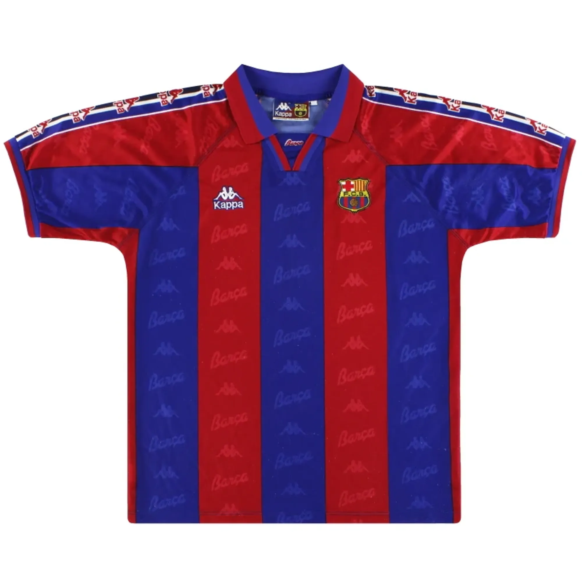 1995-97 Barcelona Kappa Home Shirt S - Barcelona / Good 