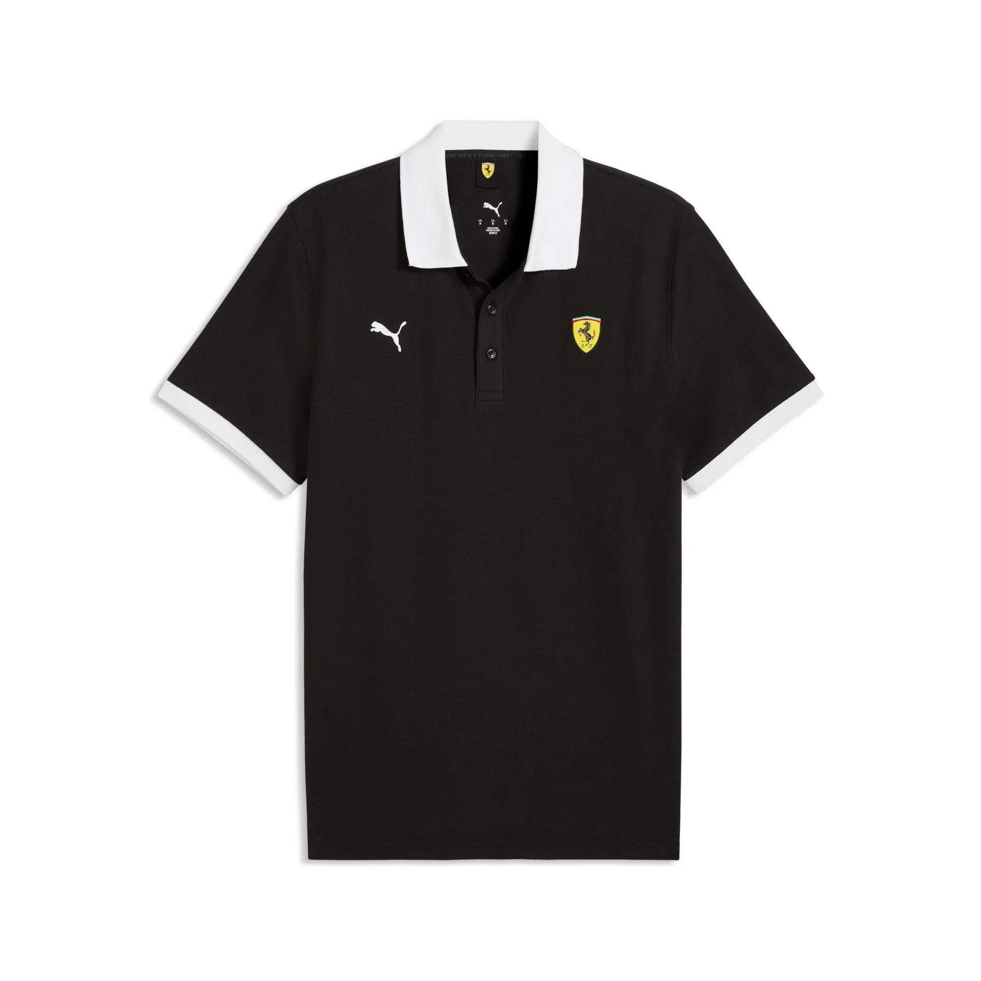 PUMA Scuderia Ferrari Pique Polo Men in Black | Size XL