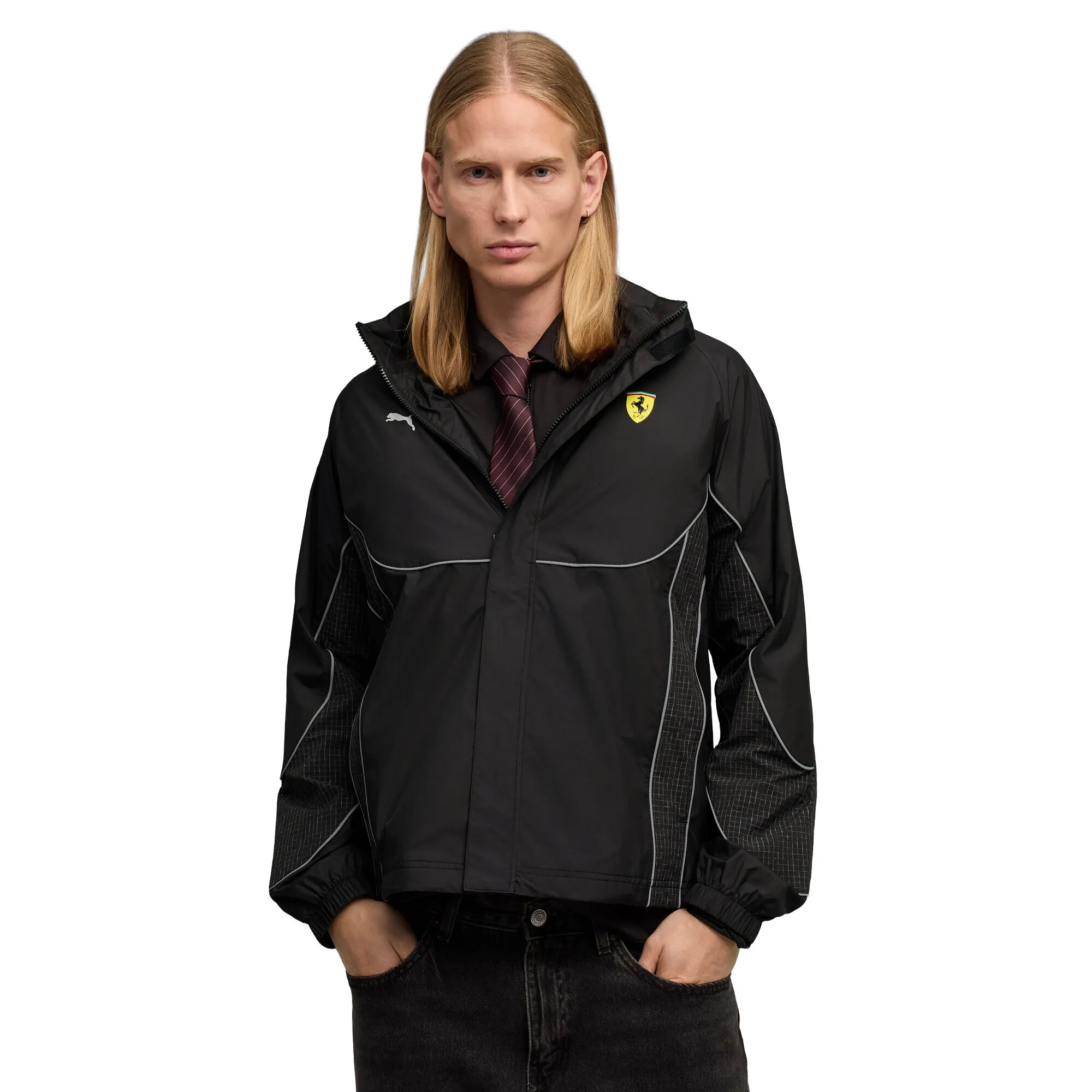 PUMA Scuderia Ferrari PUMATECH-X Jacket Men in Black | Size Large