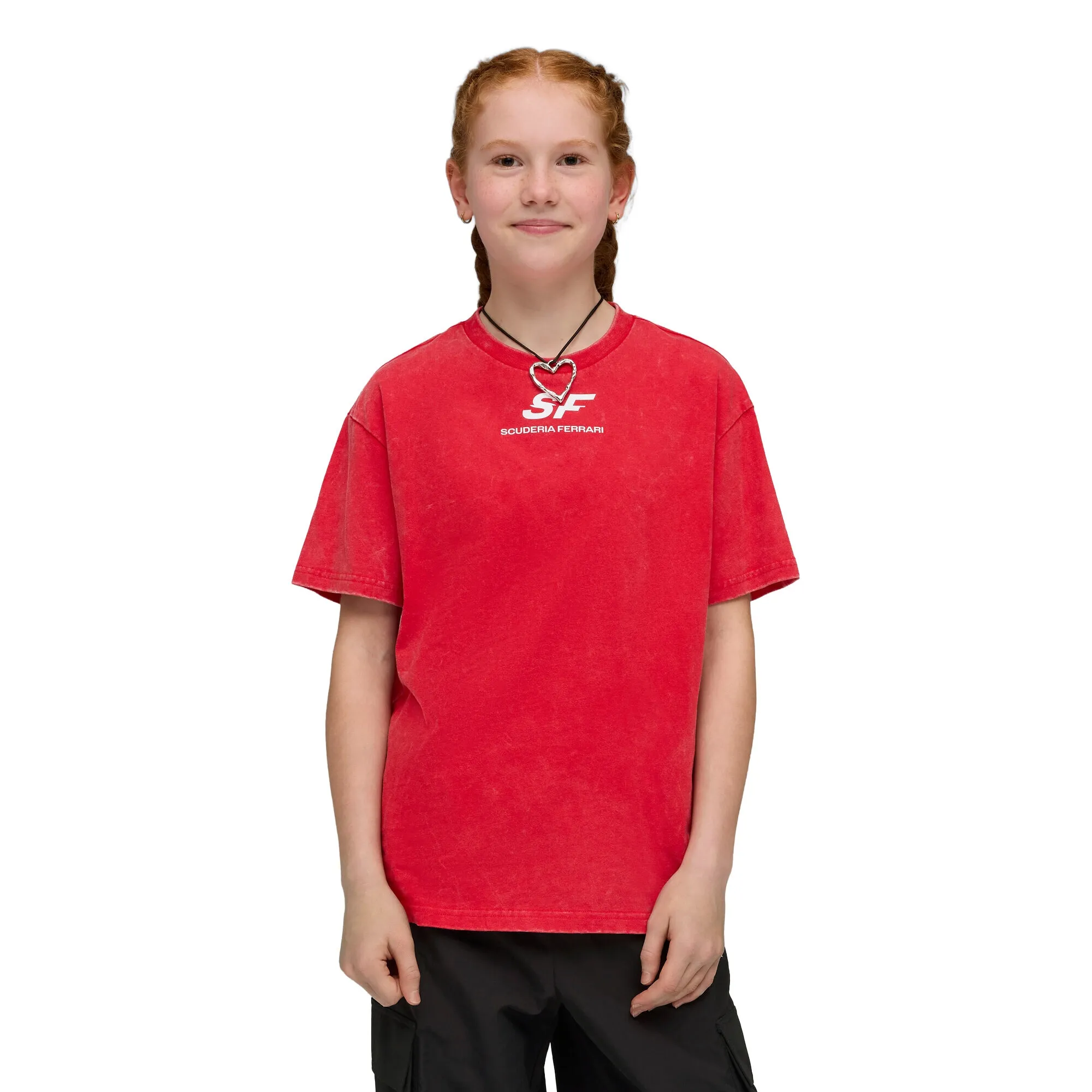 PUMA Scuderia Ferrari Car Graphic T-Shirt Youth in Red | Size 11-12 Youth