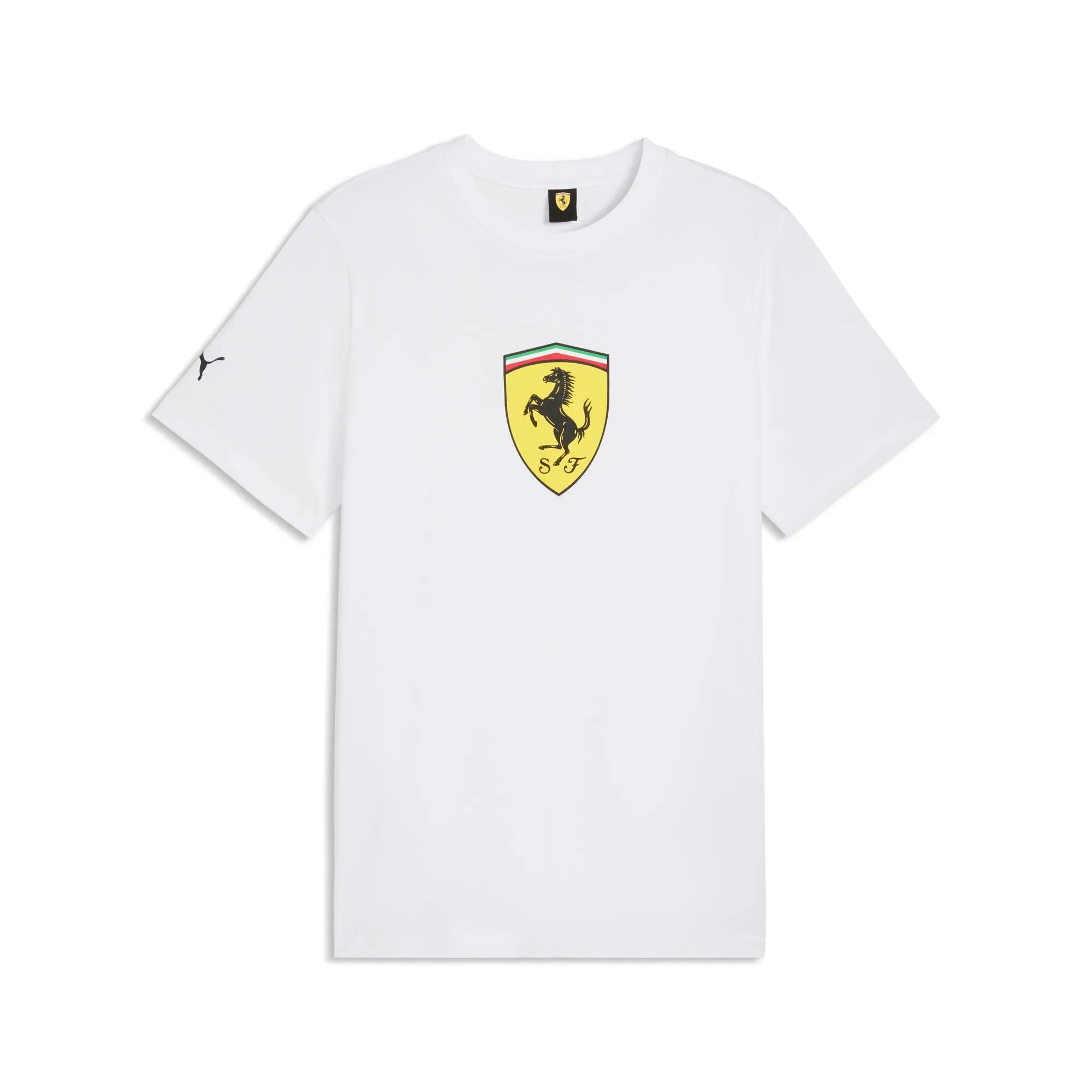 PUMA Scuderia Ferrari Coloured Shield T-Shirt Men in White | Size Large