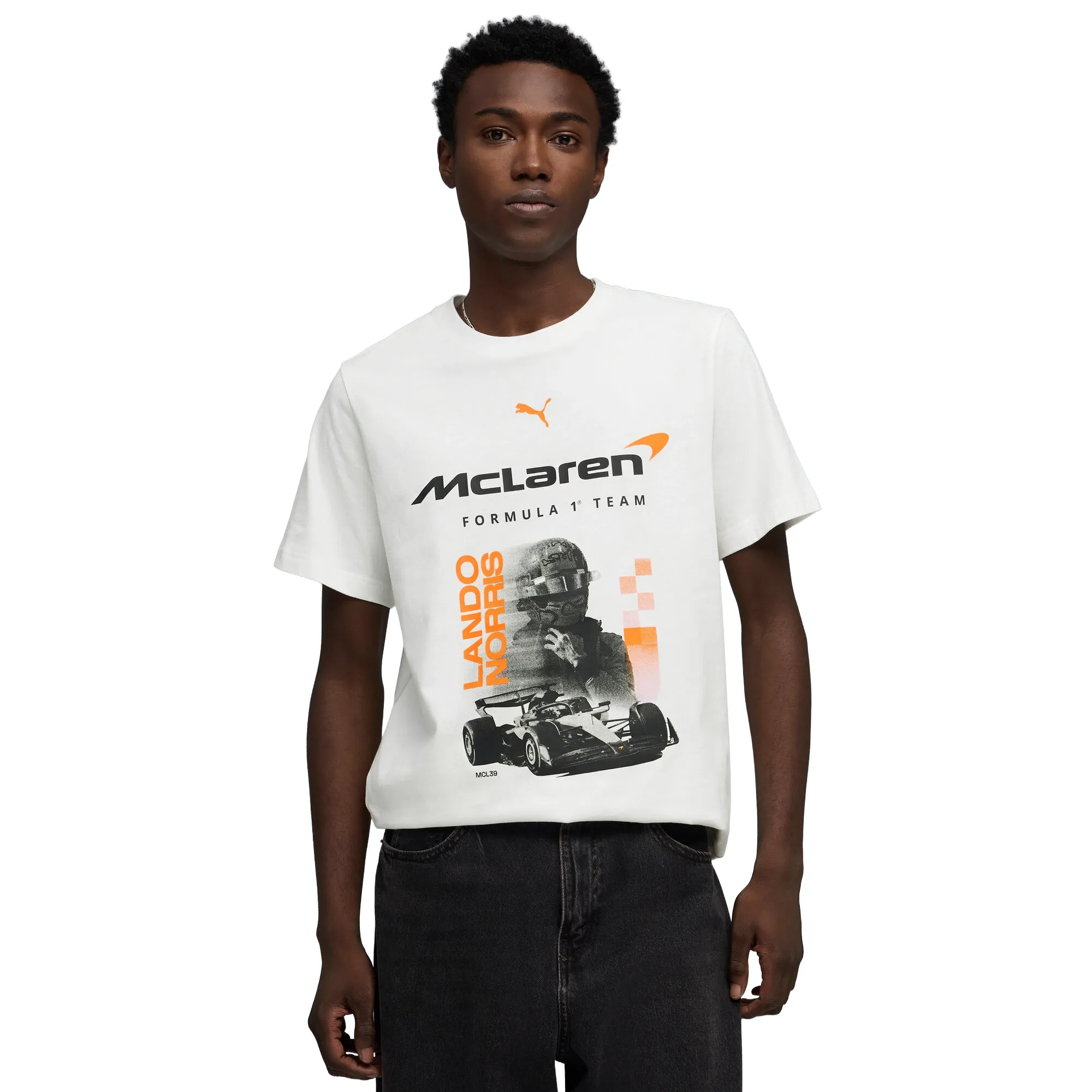 PUMA McLAREN RACING Norris T-Shirt Men in White | Size Large