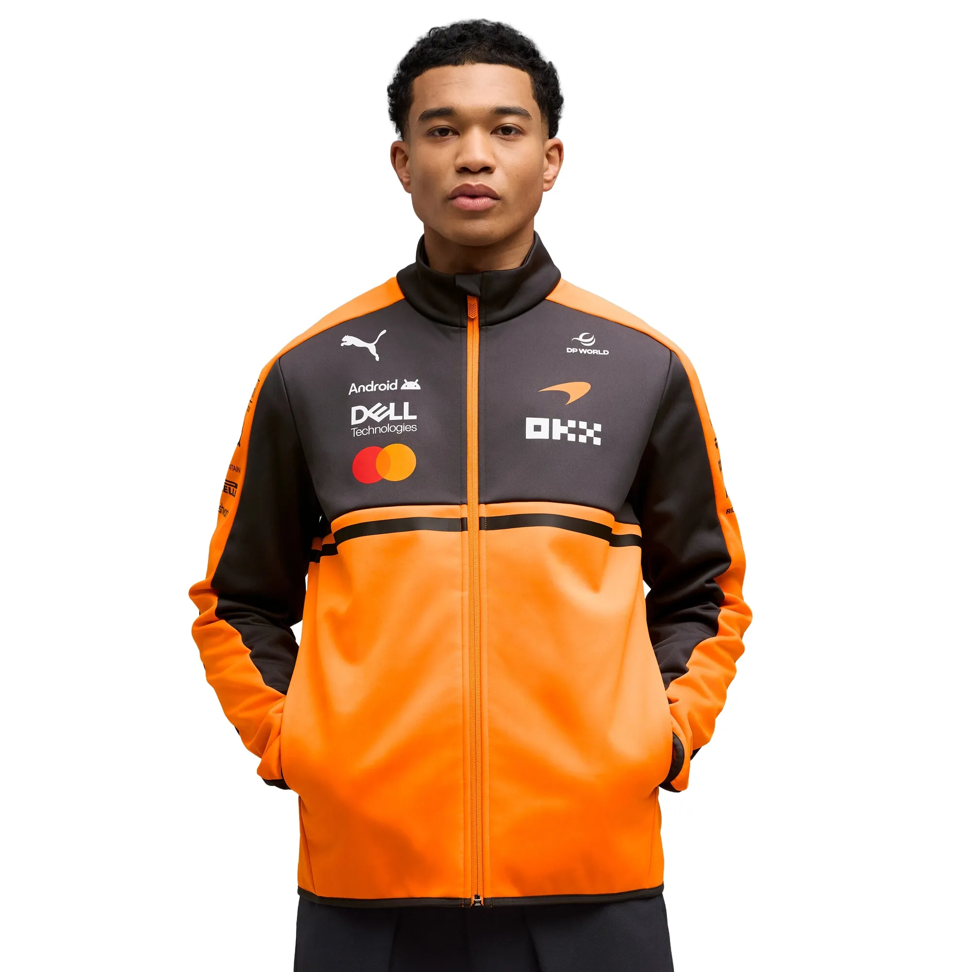 PUMA x McLAREN RACING Replica Softshell Jacket Men in Orange | Size 3XL