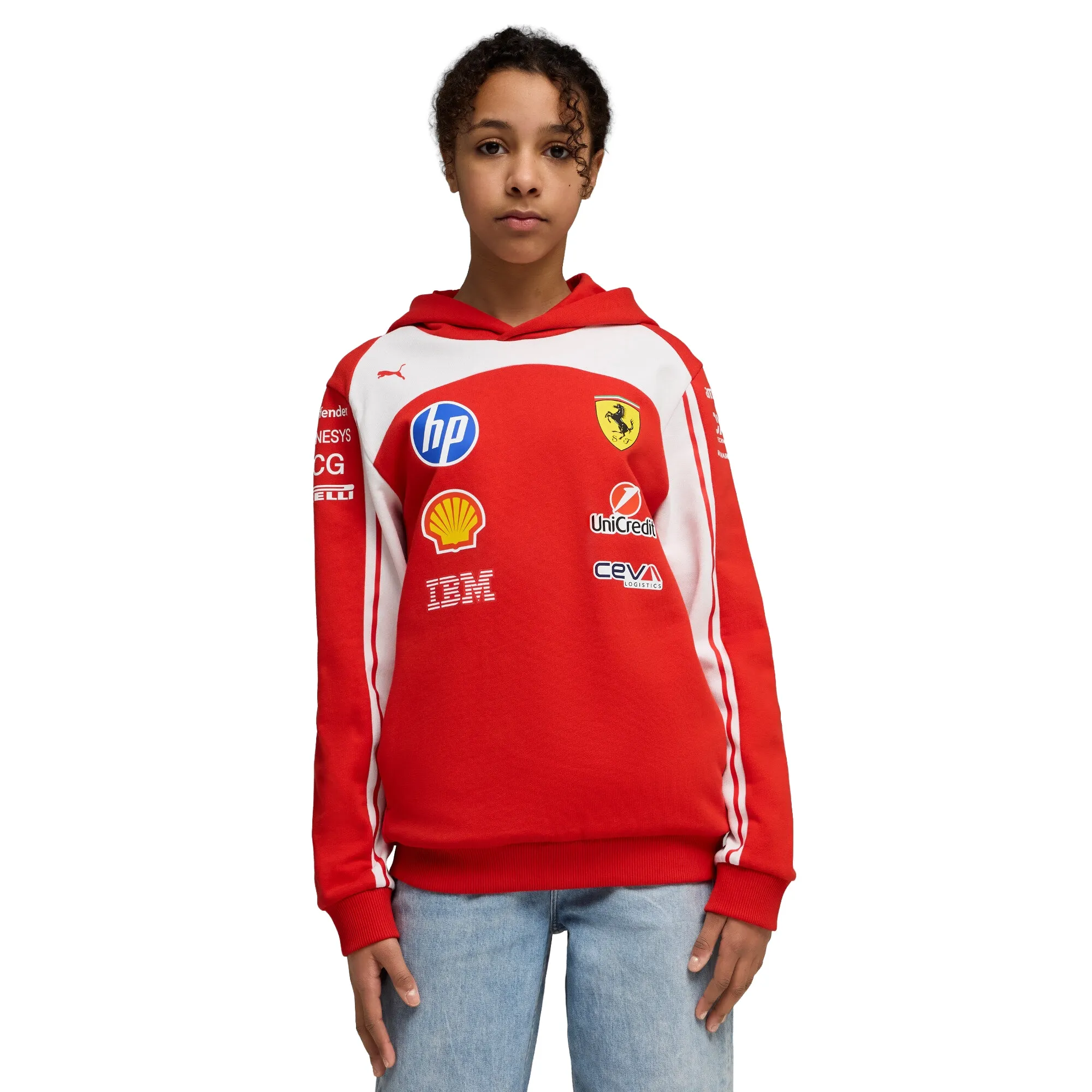 PUMA Scuderia Ferrari HP Replica Hoodie Youth in Red | Size 11-12 Youth