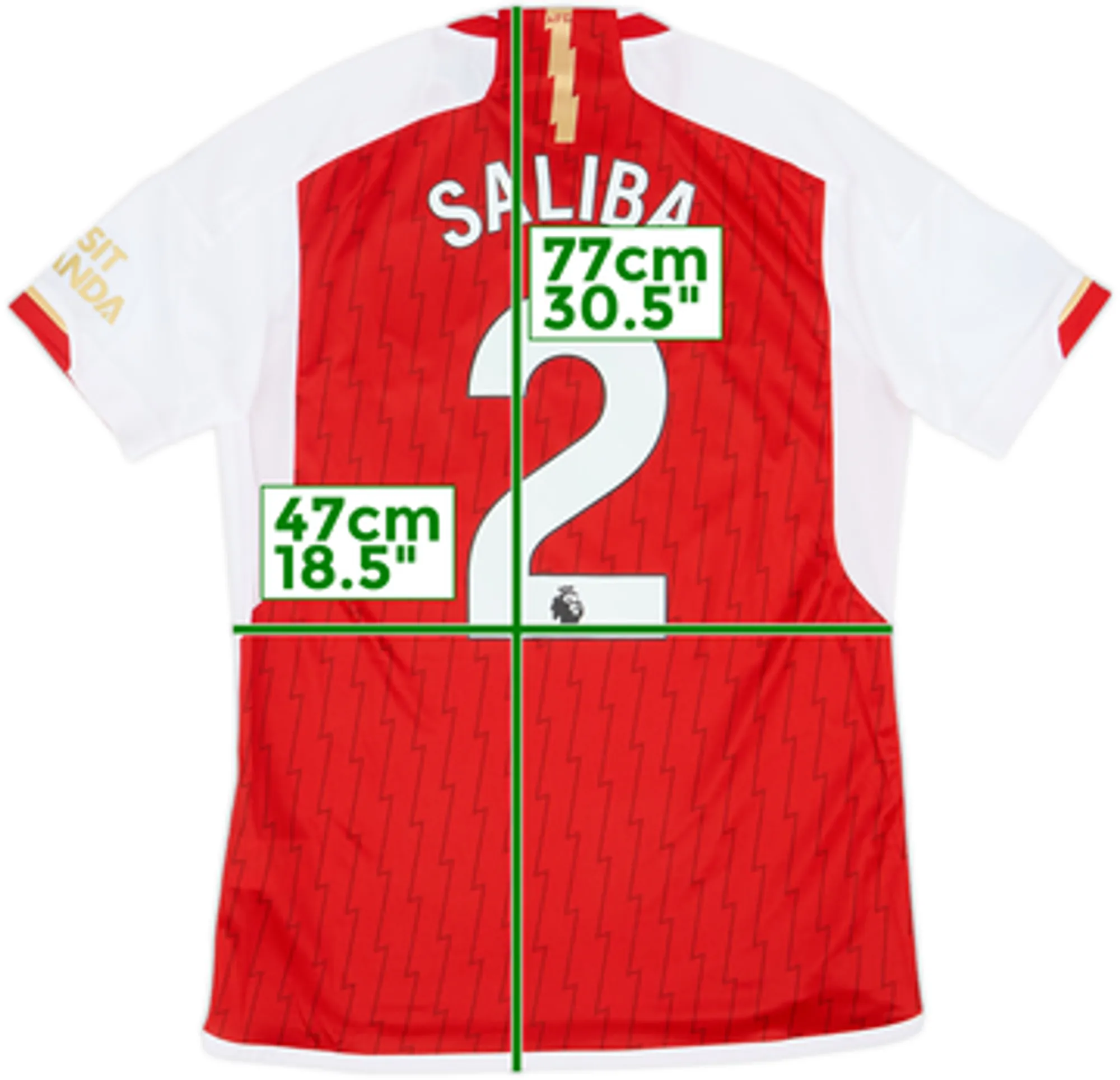 2023-24 Arsenal Home Shirt Saliba #2 (M)
