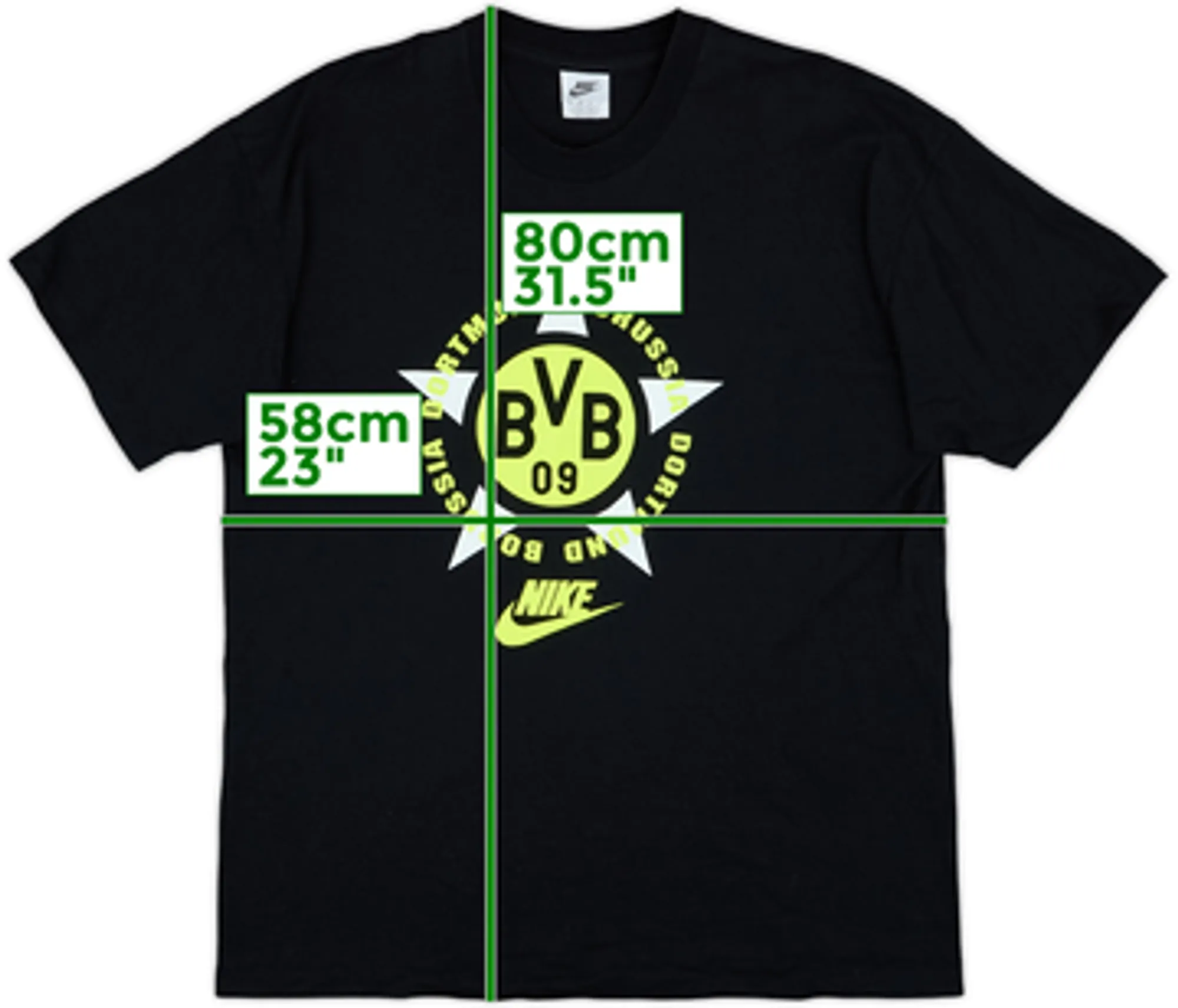 1995-96 Borussia Dortmund Nike Graphic Tee - 9/10 - (L)