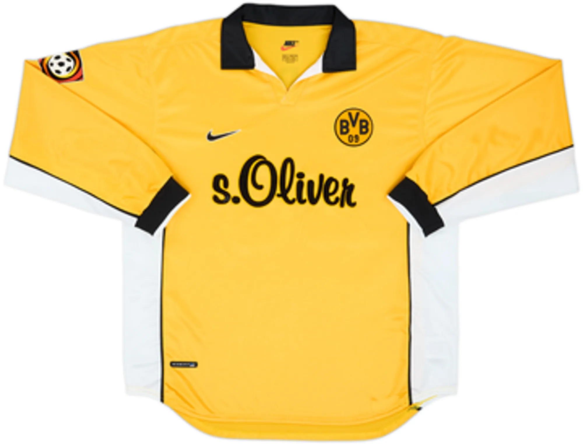 1998-00 Borussia Dortmund Home L/S Shirt Bobic #20 - 8/10 - (XL)