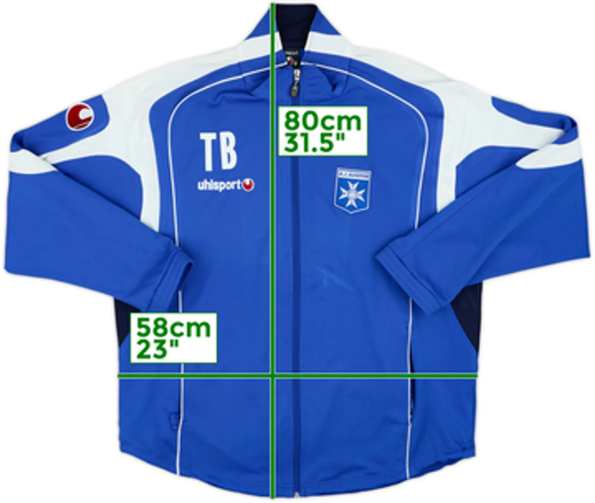 2004-05 Auxerre Staff Issue Uhlsport Track Jacket TB - 8/10 - (L)
