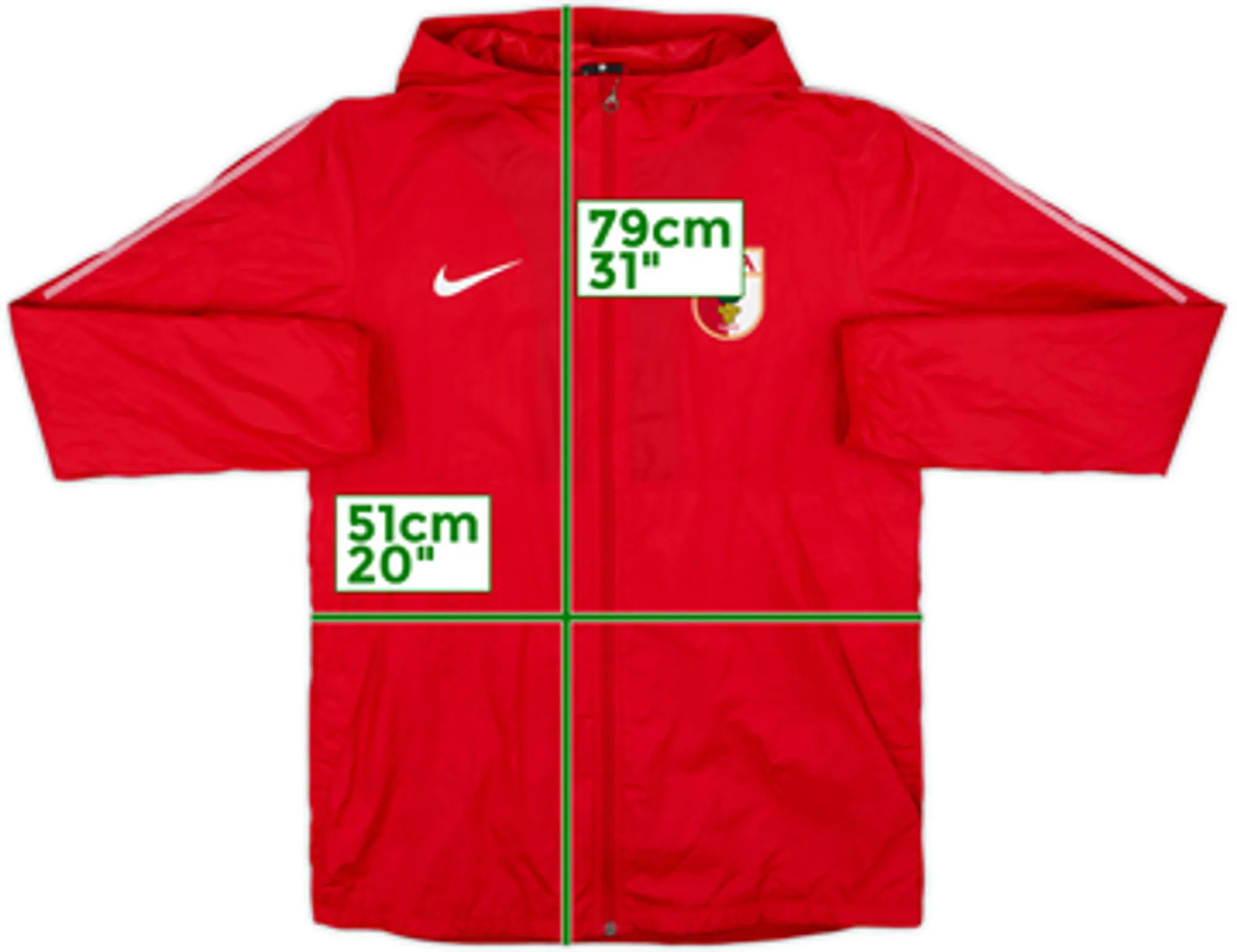 2019-20 Augsburg Nike Hooded Track Jacket - 8/10 - (M)