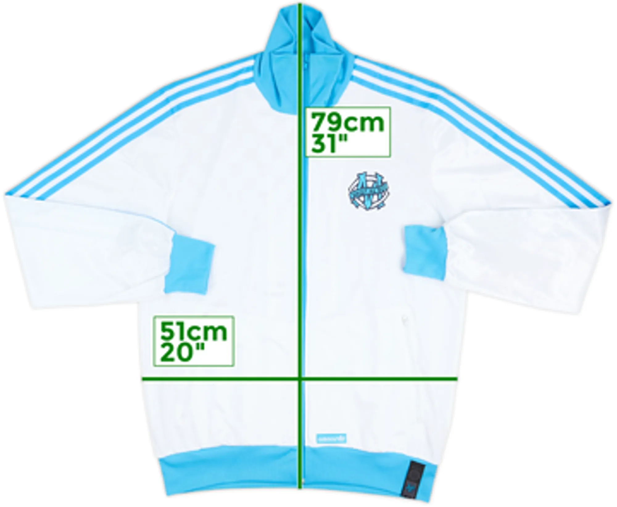 2008-09 Olympique Marseille adidas Originals Track Jacket - 10/10 - (L)