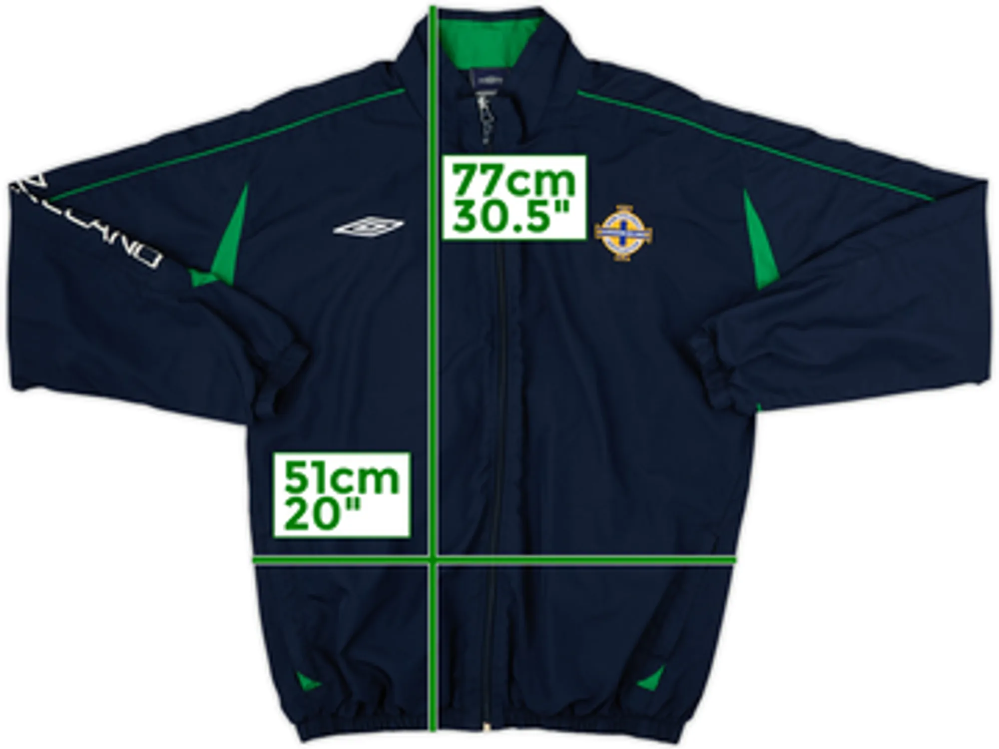 2006-07 Northern Ireland Umbro Track Jacket - 6/10 - (M)